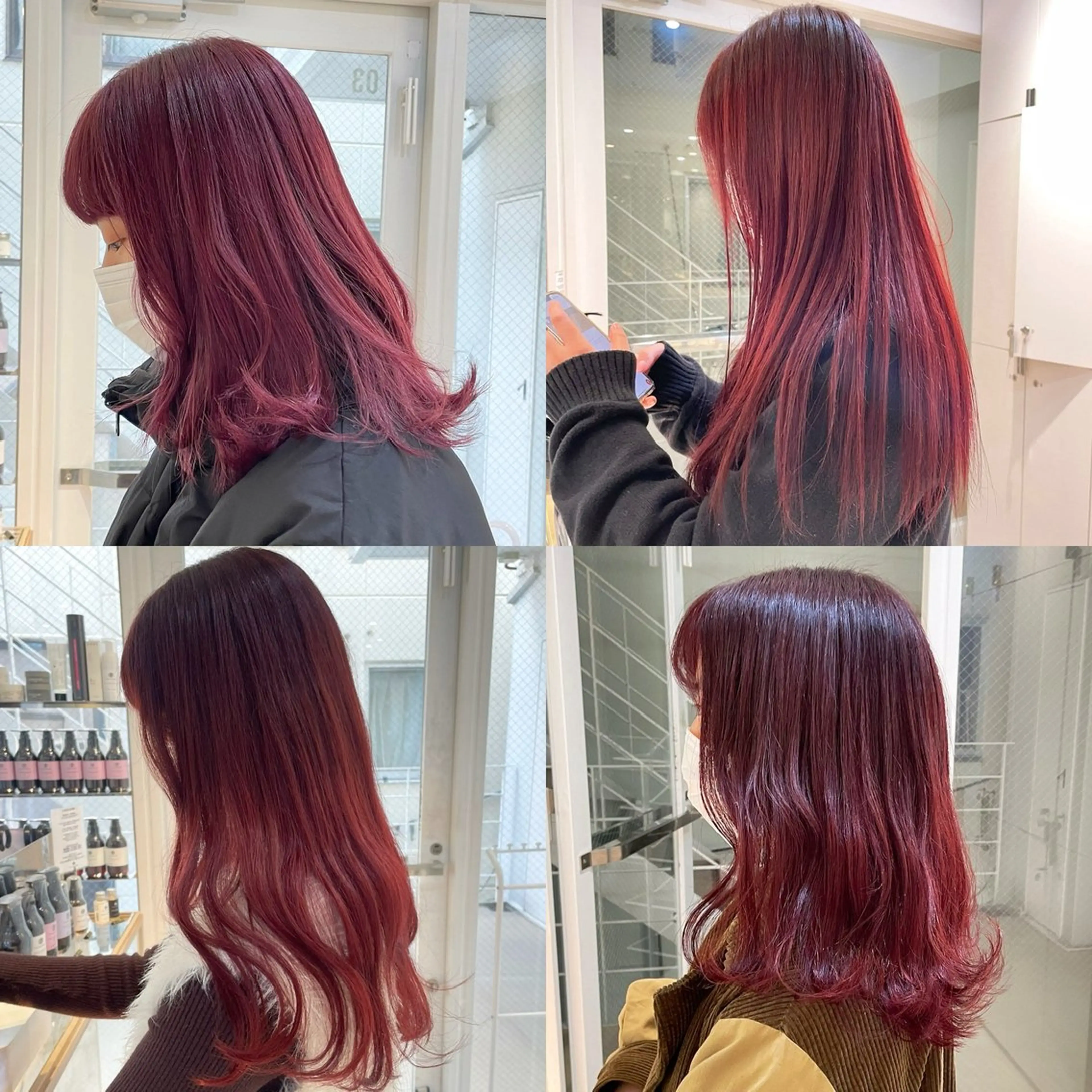 ミディアム カラー ヘアアレンジ ブリーチ ダブルカラー ブリーチなしカラー レッドカラー ヘアカラー トリートメント ヘアセット 🫧柔色/トレンド カラー/川辺晴加のヘアスタイル