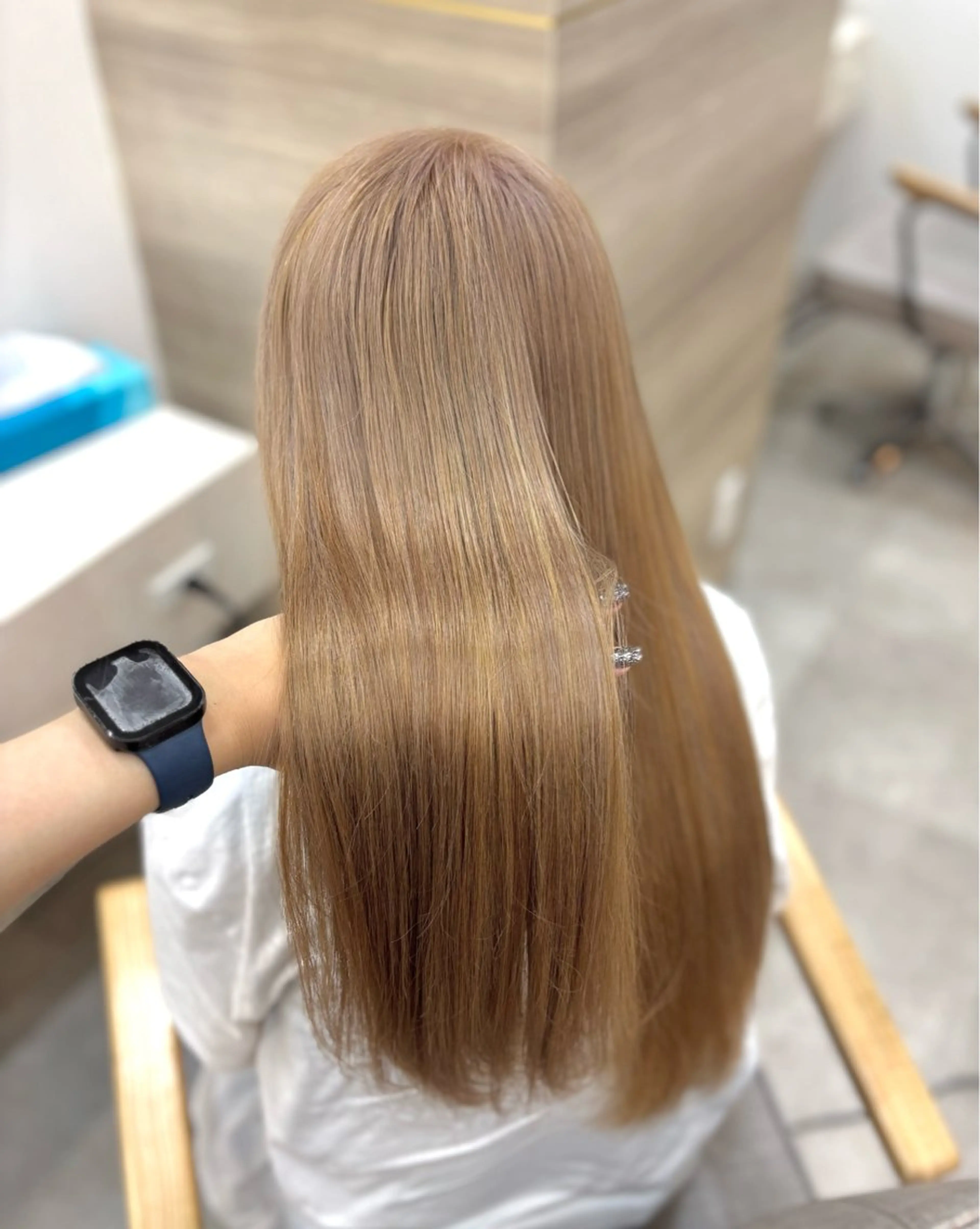 ロング ヘアカラー トリートメント NANA🍊/熊谷 /縮毛矯正/髪質改善のヘアスタイル