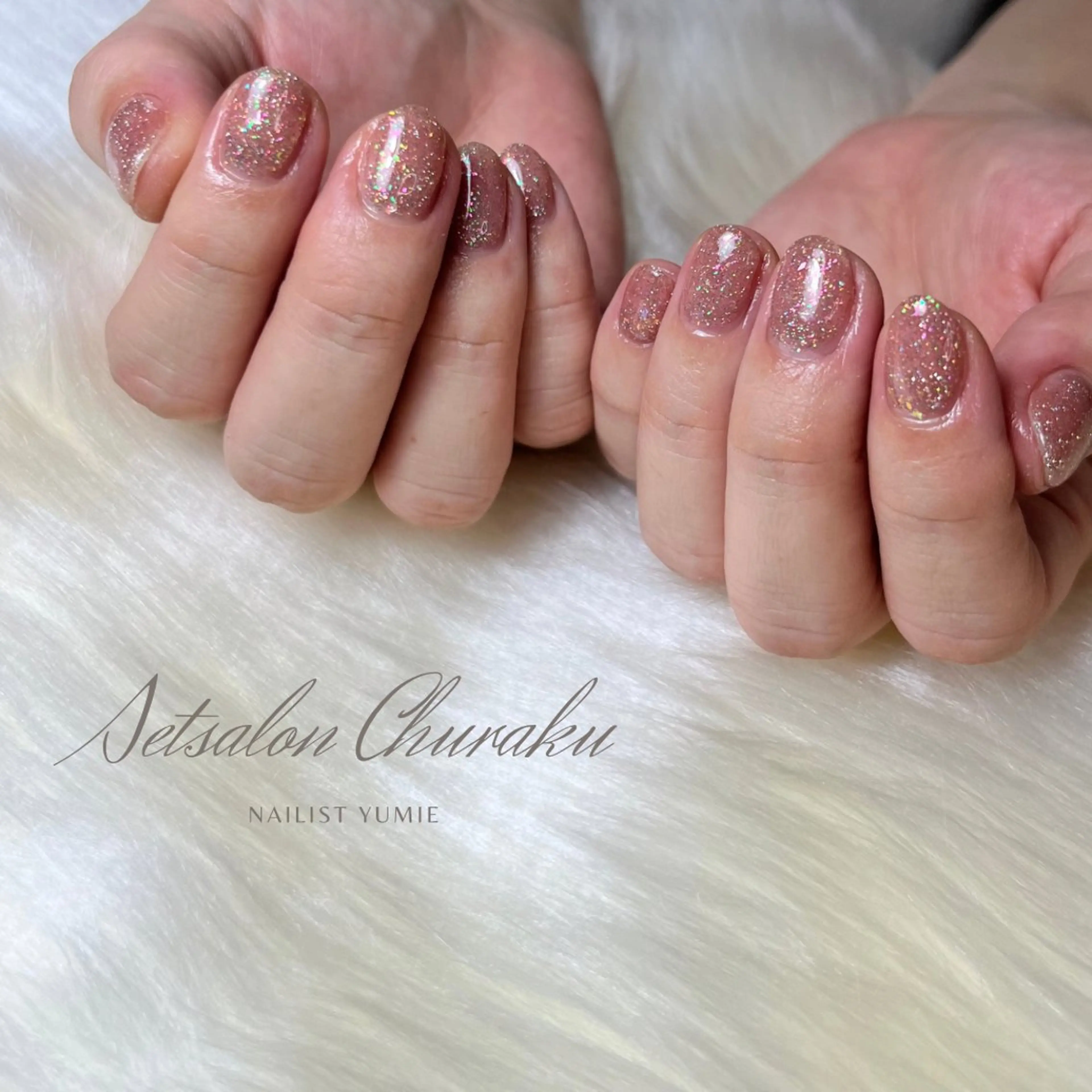 ネイル クリアネイル フラッシュネイル ワンカラーネイル ハンドネイル NAILSALON en+所属・NAILSALON en+沖縄市美原のネイルデザイン