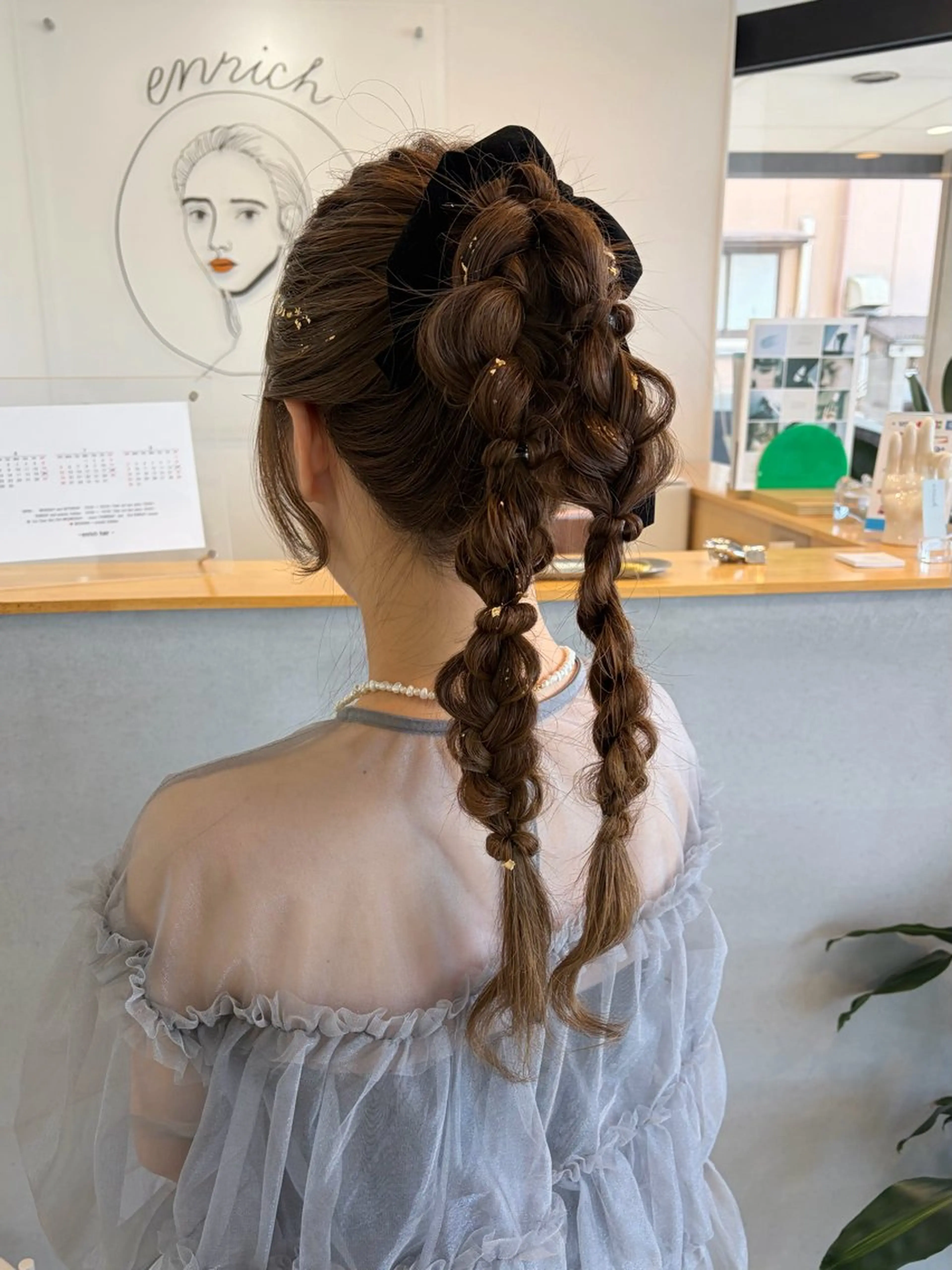 ヘアアレンジ ヘアセット カドムラ モエのマツエク・マツパデザイン