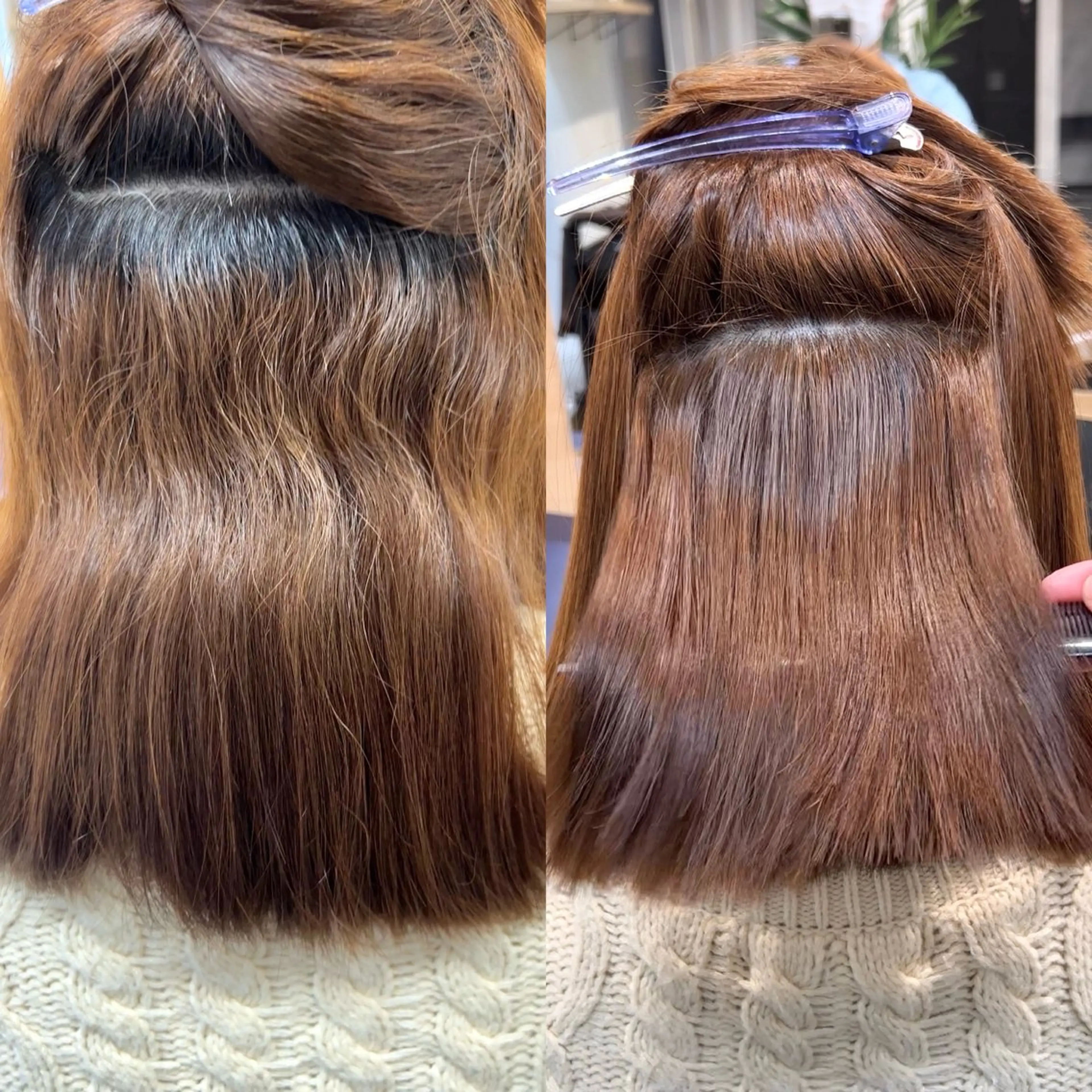 ミディアム パーマ どんな髪も綺麗に✨ 髪質改善×縮毛矯正のヘアスタイル