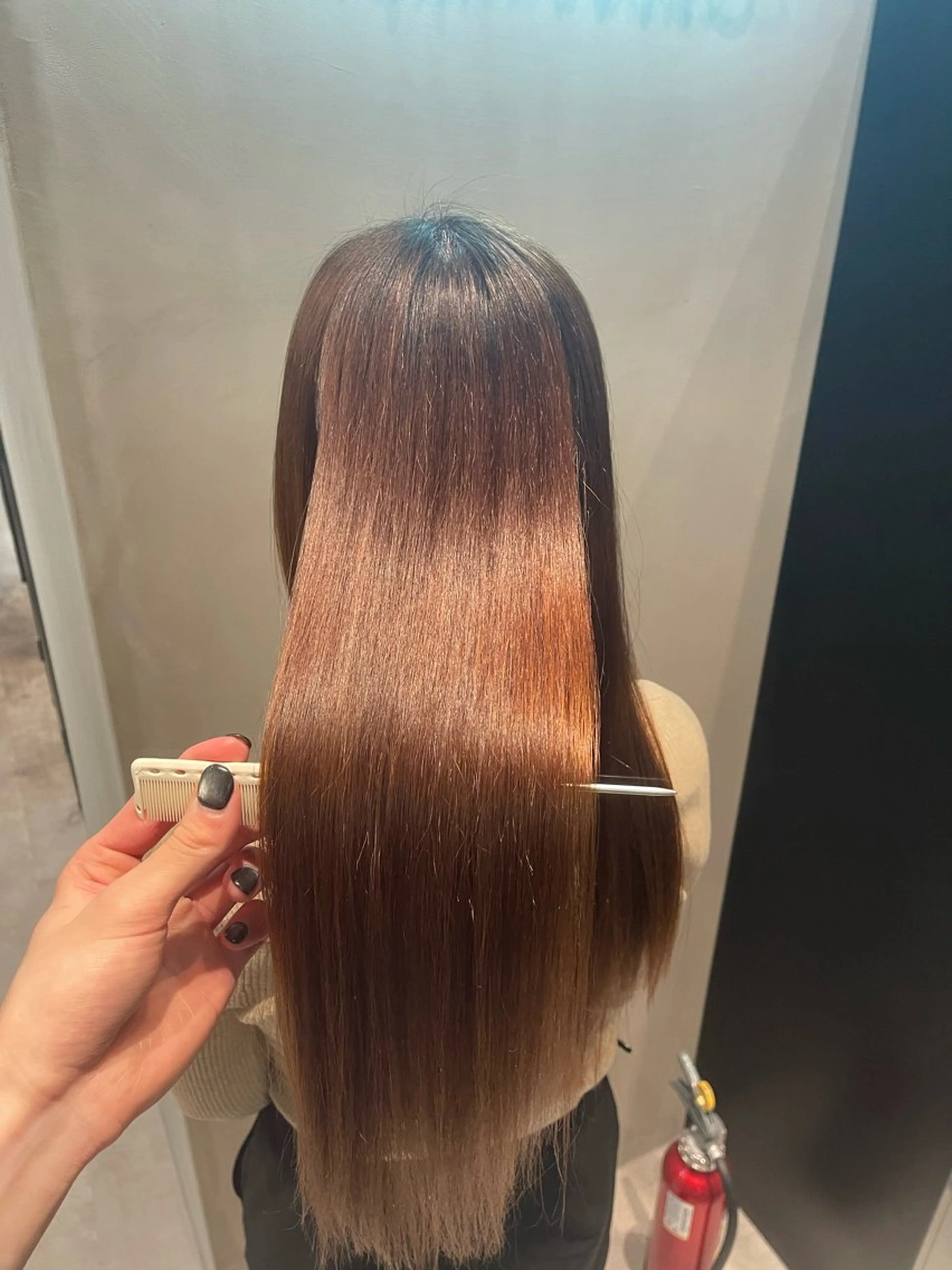 ロング 縮毛矯正 Lafithhair lov. 福山駅家店のヘアスタイル