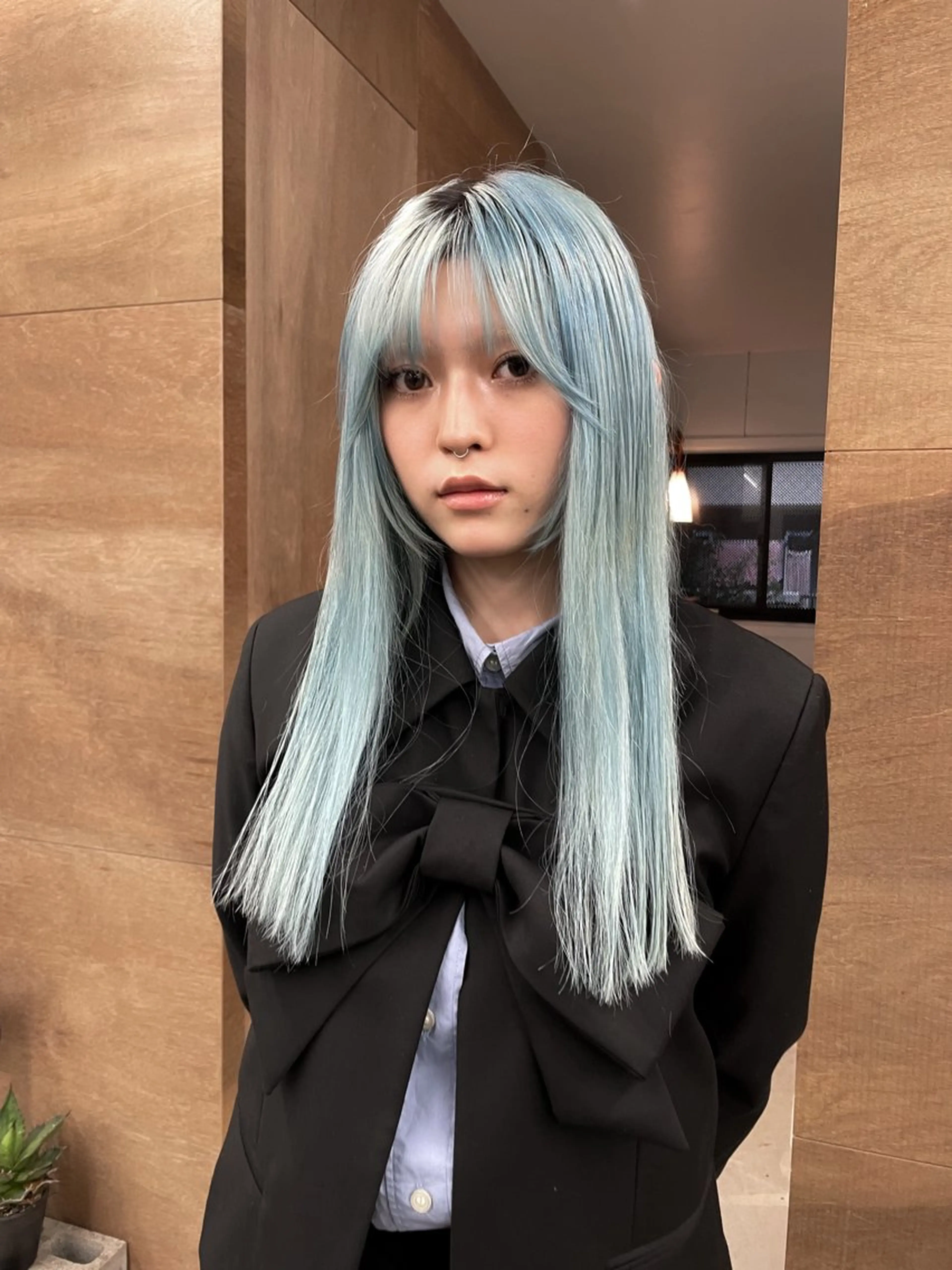 ロング カラー カット ヘアカラー トリートメント 関 京磨のヘアスタイル