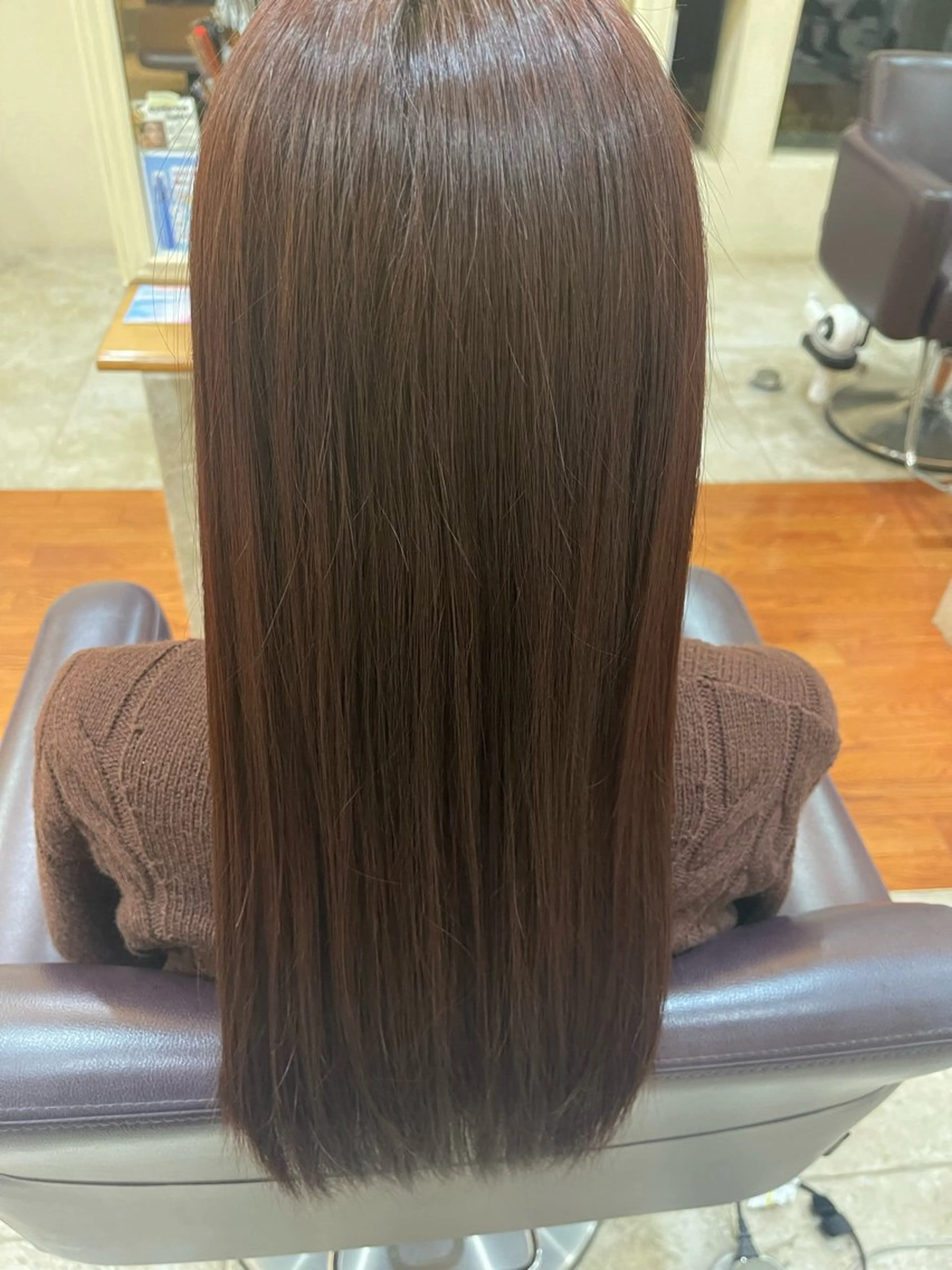 ロング ヘアカラー 端野七海 縮毛矯正のヘアスタイル