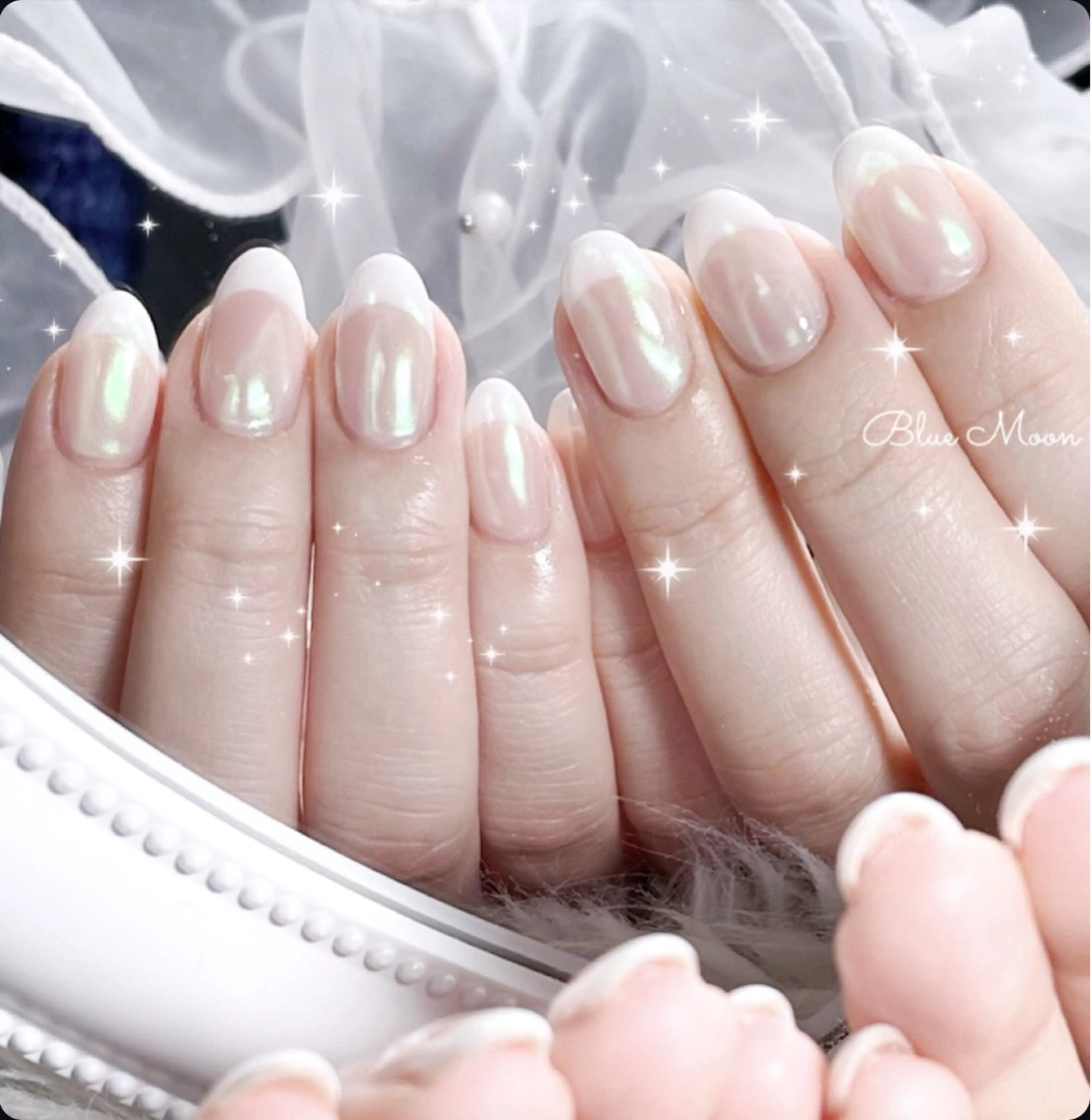 ネイル ミラーネイル ハンドネイル ハンドケア nail salon Blue Moonのネイルデザイン