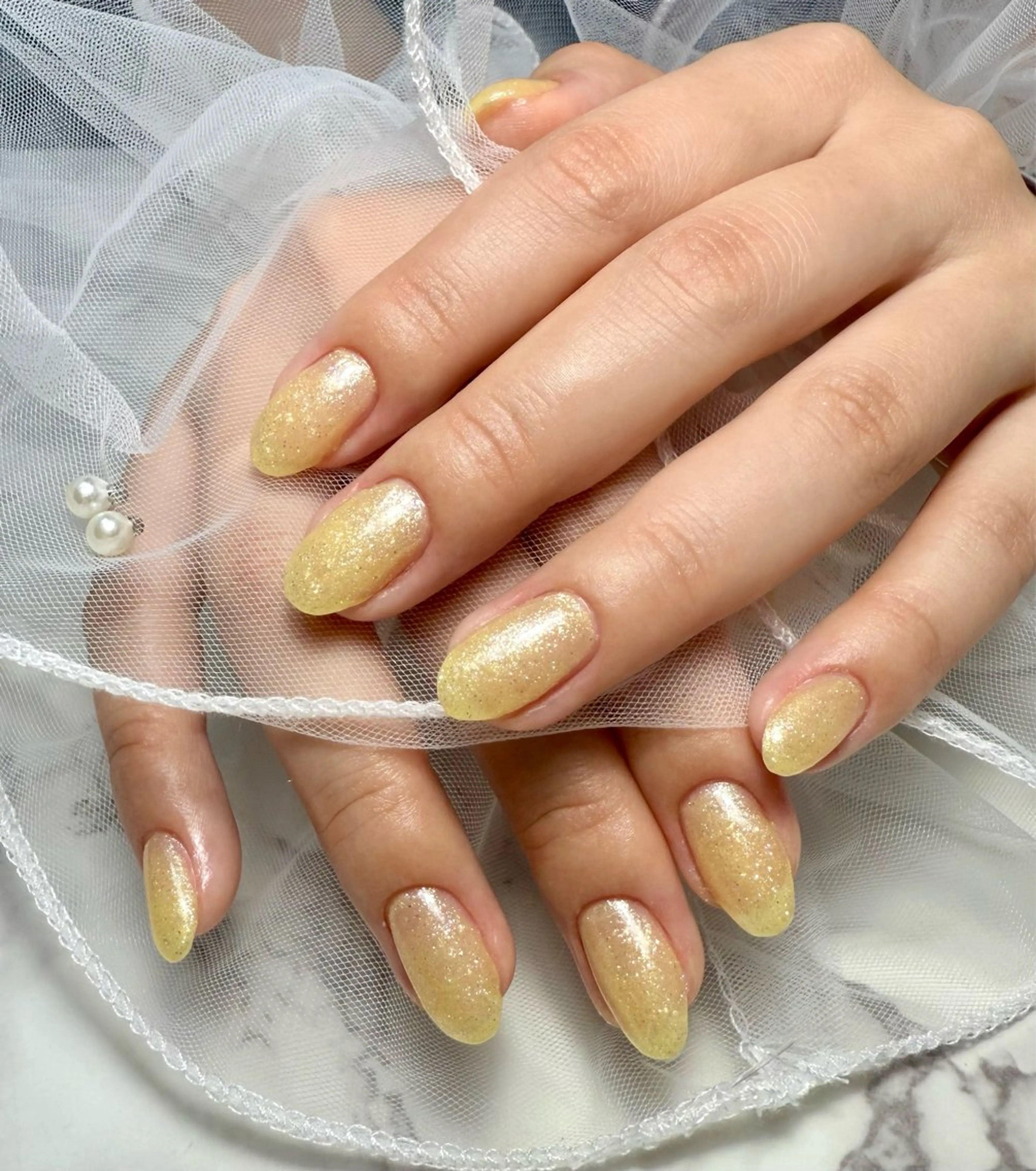 ネイル アートネイル 氷ネイル・うるうるネイル キラキラネイル ラメ(グリッター) マグネットネイル Mai’s nailのネイルデザイン