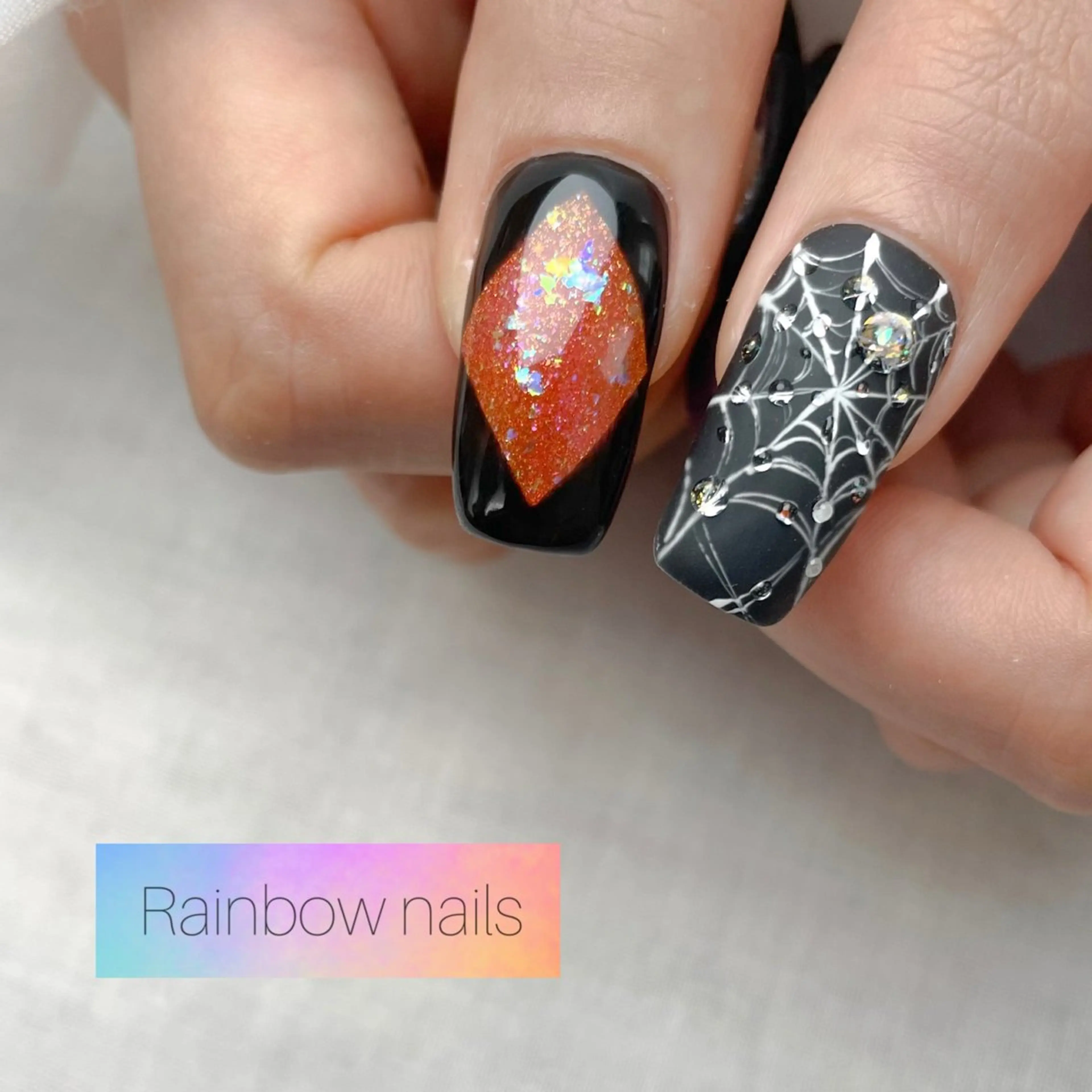 ネイル Rainbow nailsくろちゃんのネイルデザイン