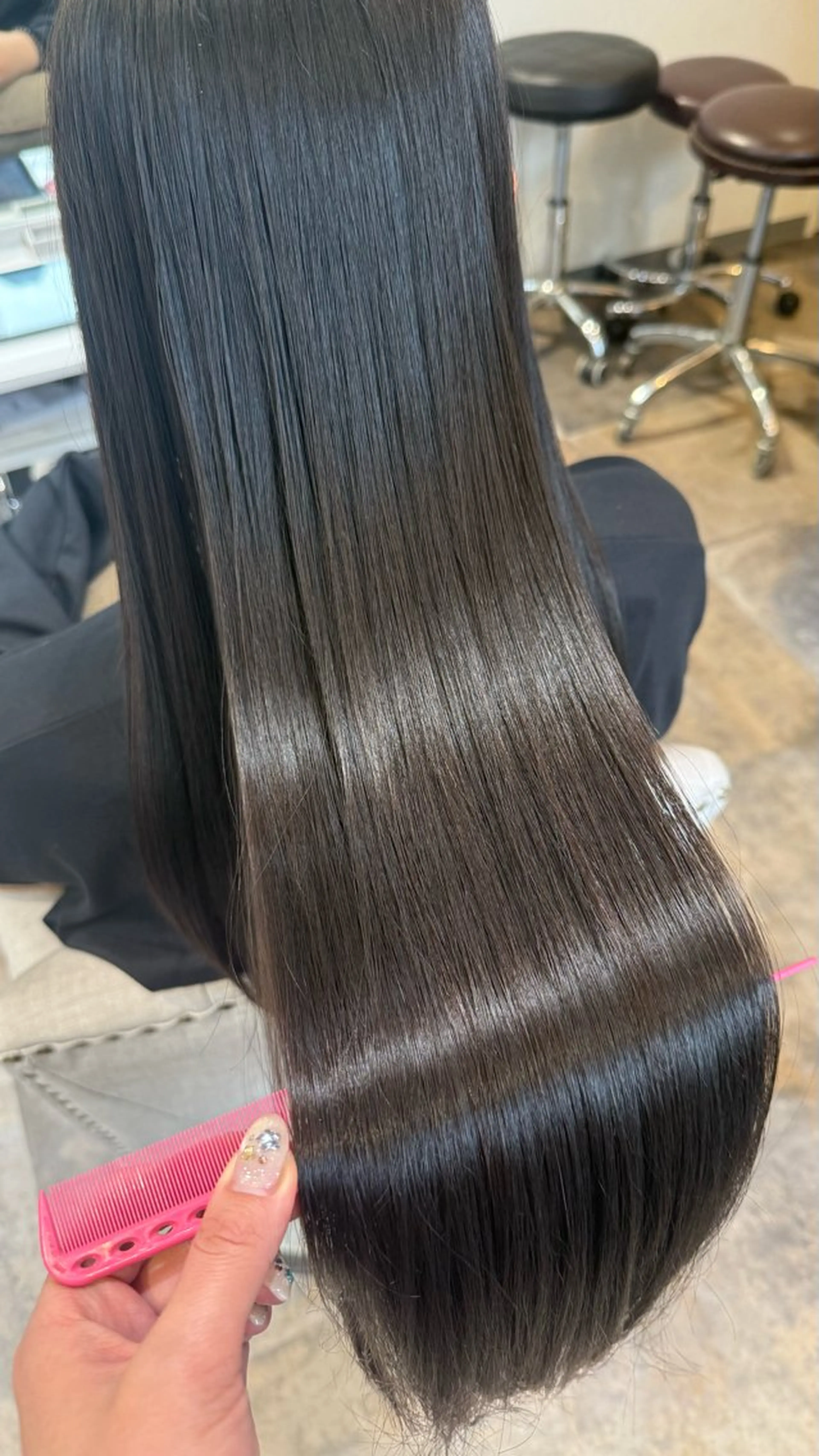 ロング 縮毛矯正 トリートメント 🎀RUI/髪質改善 /美髪矯正/艶カラーのヘアスタイル