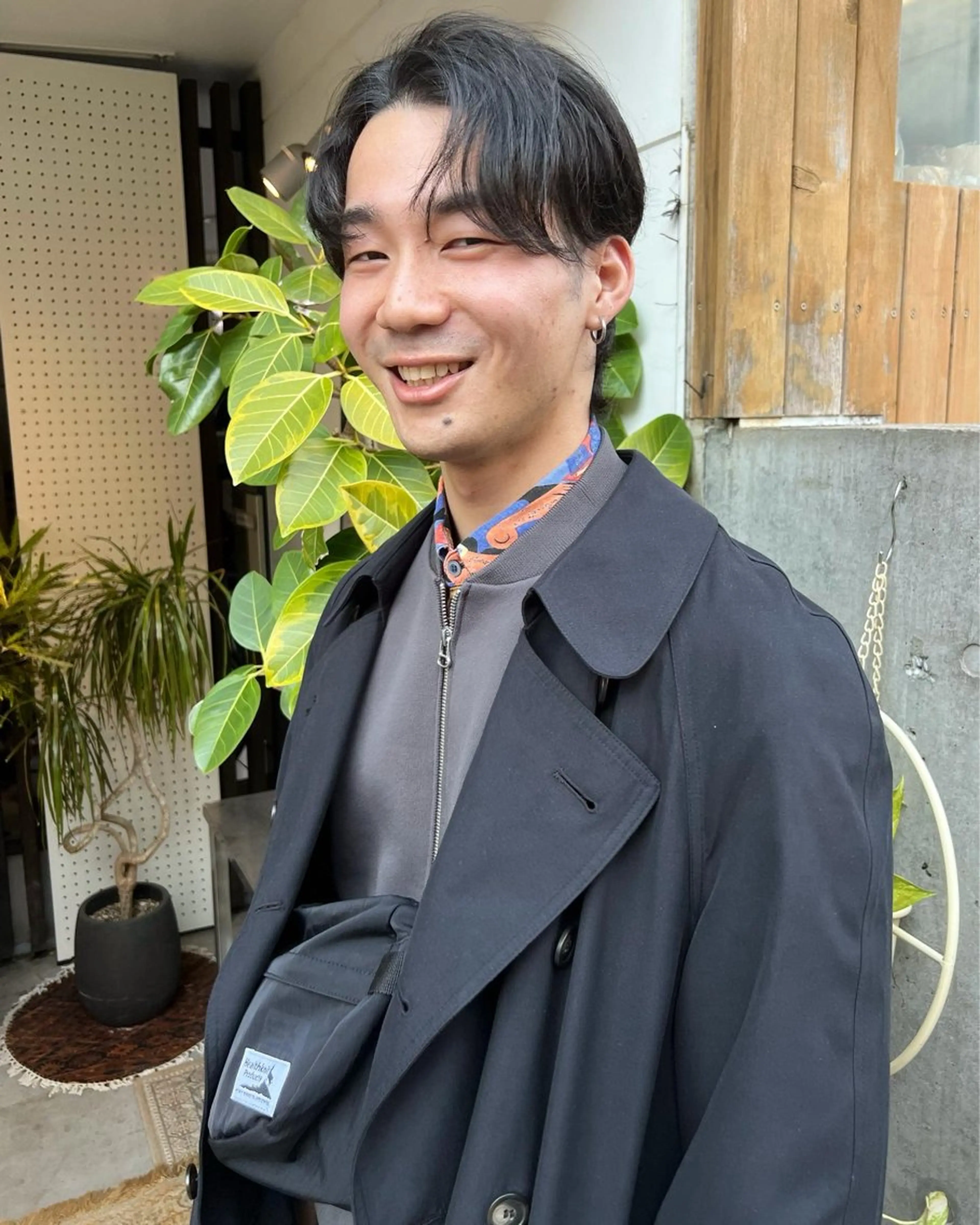 カラー パーマ メンズ アップバング センターパート マッシュ メンズパーマ スパイキーショート 【池袋/スパイキー ショート】ⓝⓘⓜⓤのヘアスタイル