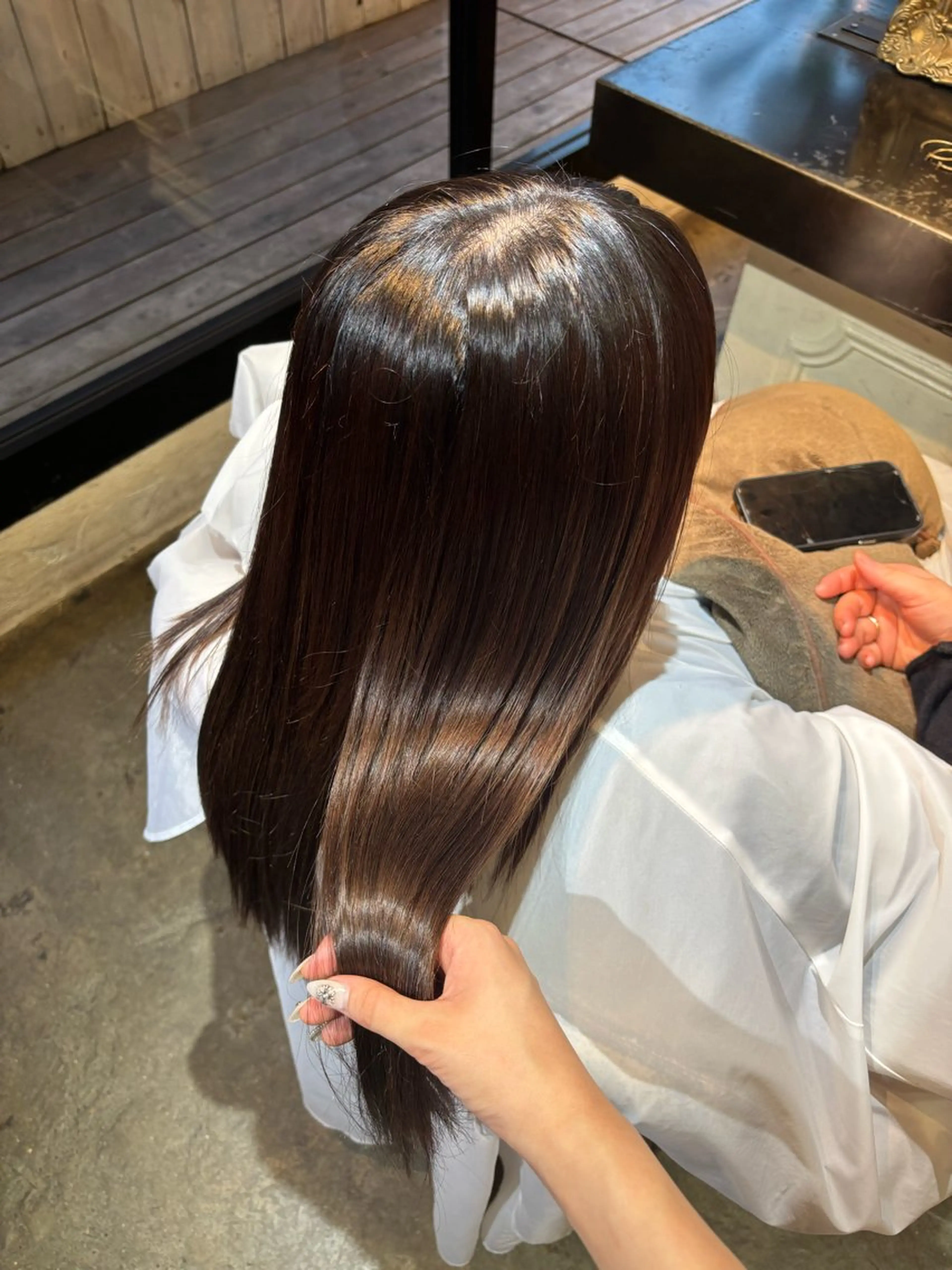 ロング オリーブカラー/艶髪 🦋kokona🦋のヘアスタイル