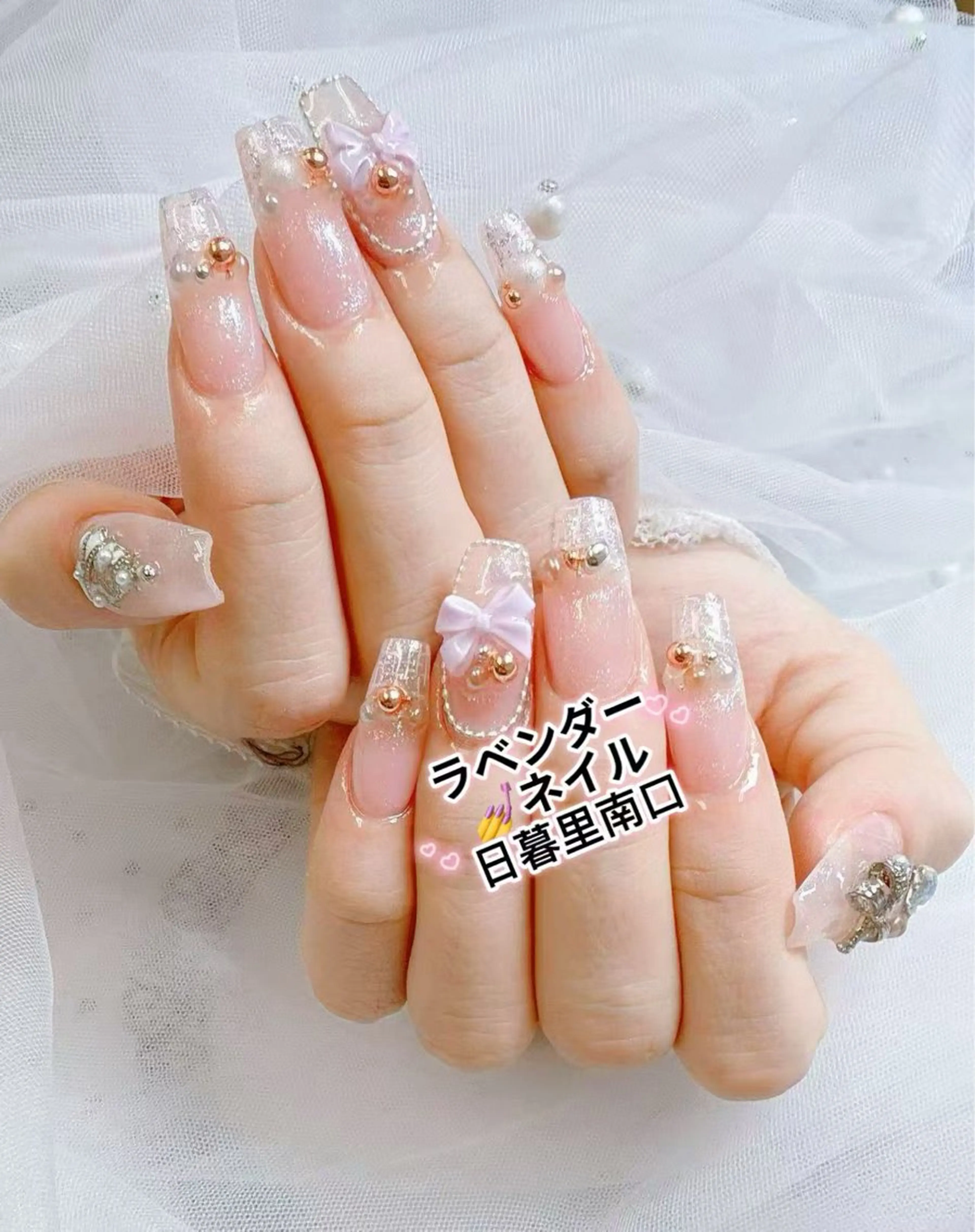 ネイル ラベンダー💖日暮里 ルル💖ネイルのネイルデザイン