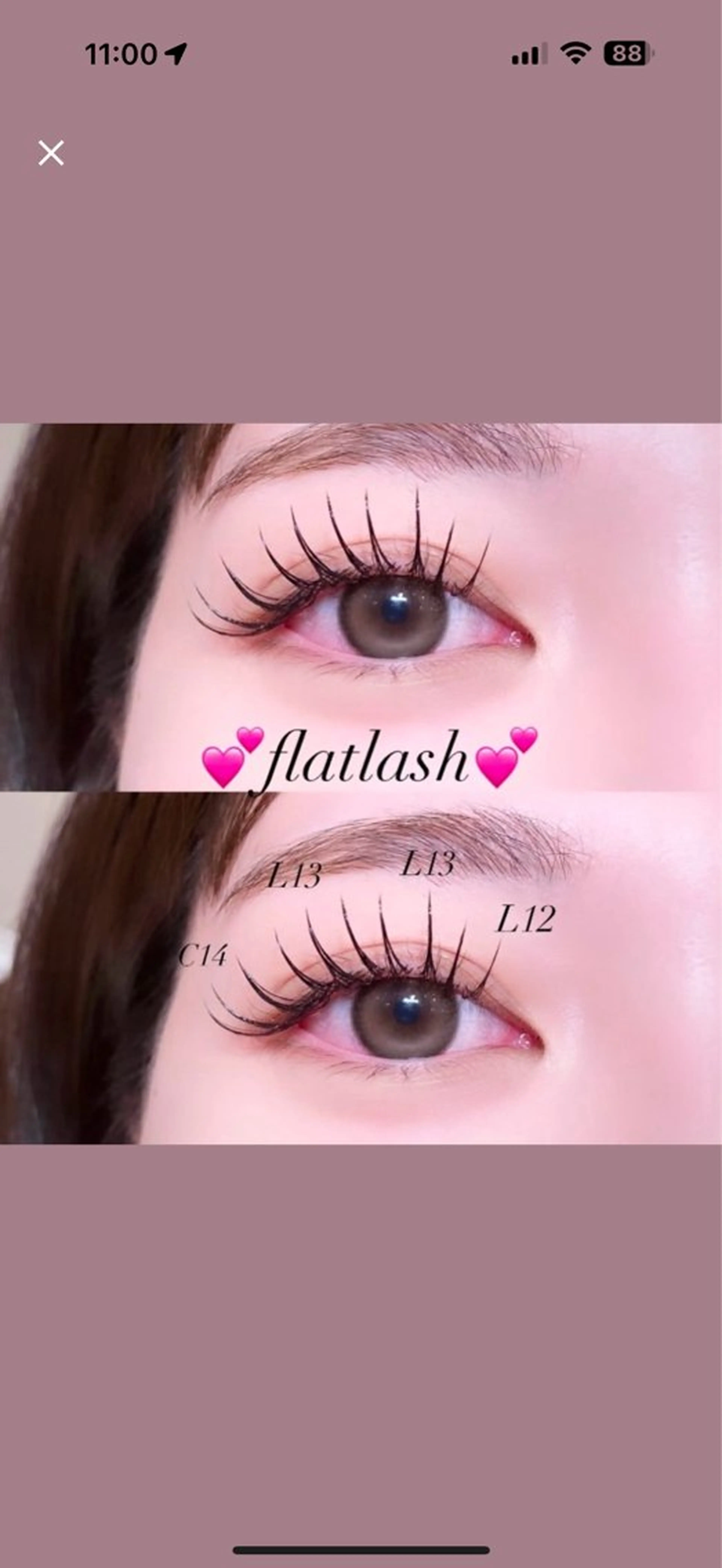 マツエク・マツパ sacra⋆𝜗𝜚 Venus beltのマツエク・マツパデザイン