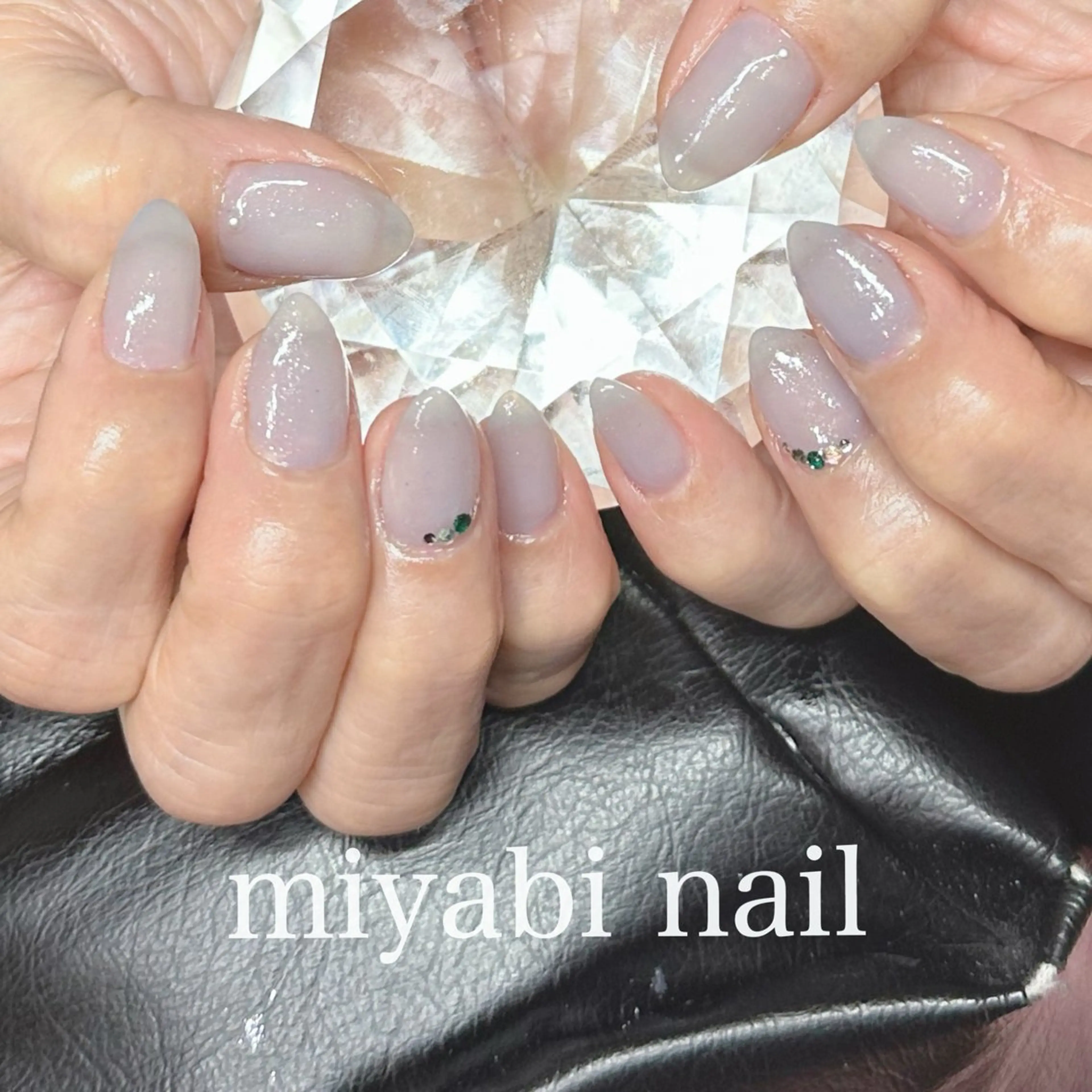 ネイル ブルー ジェルネイル キラキラネイル ラメ(グリッター) 持ち込み ハンドネイル miyabi nail 桂川駅近くのネイルデザイン