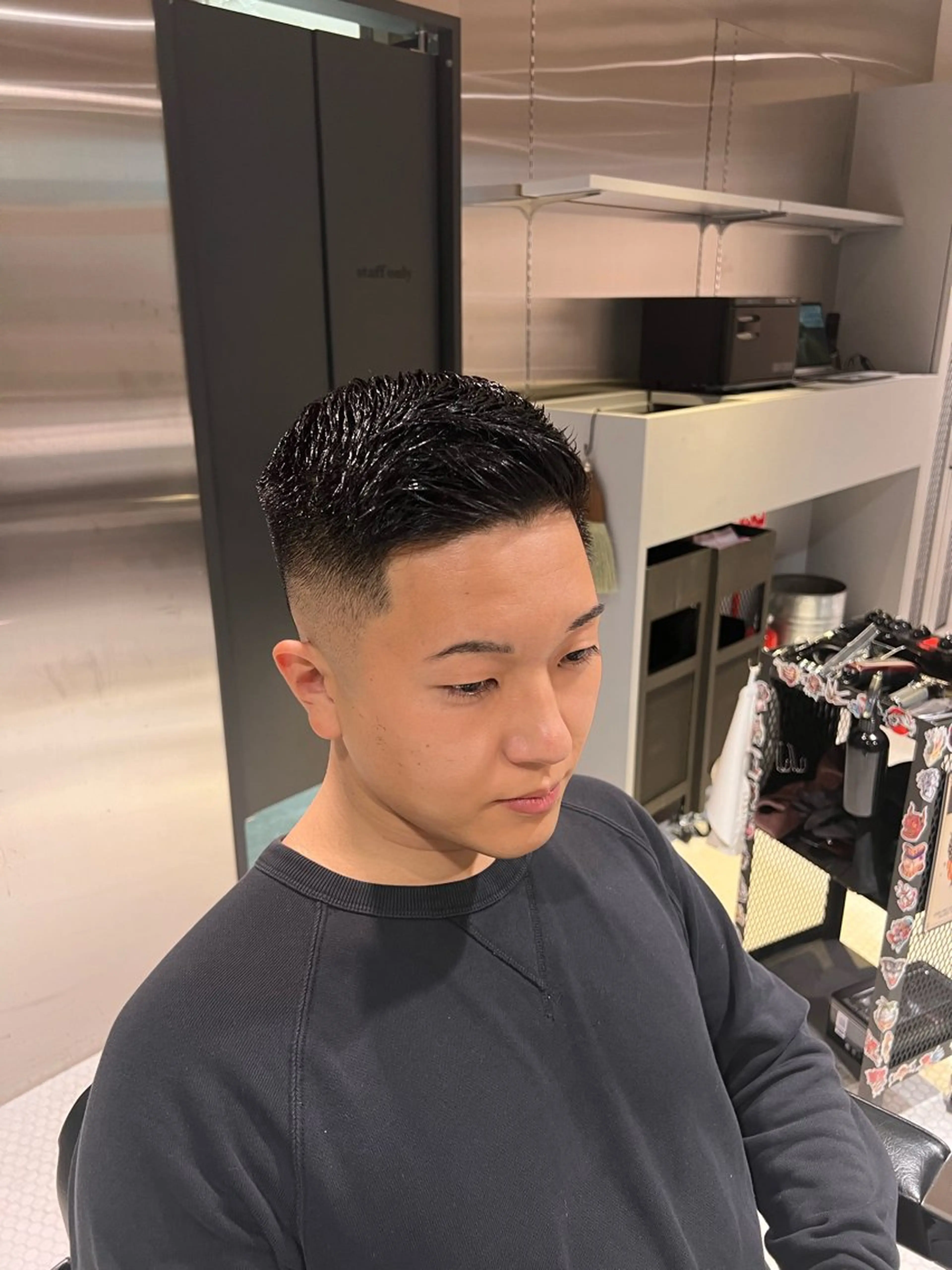ショート メンズ フェードカット 横浜BARBER 宇田海斗のヘアスタイル