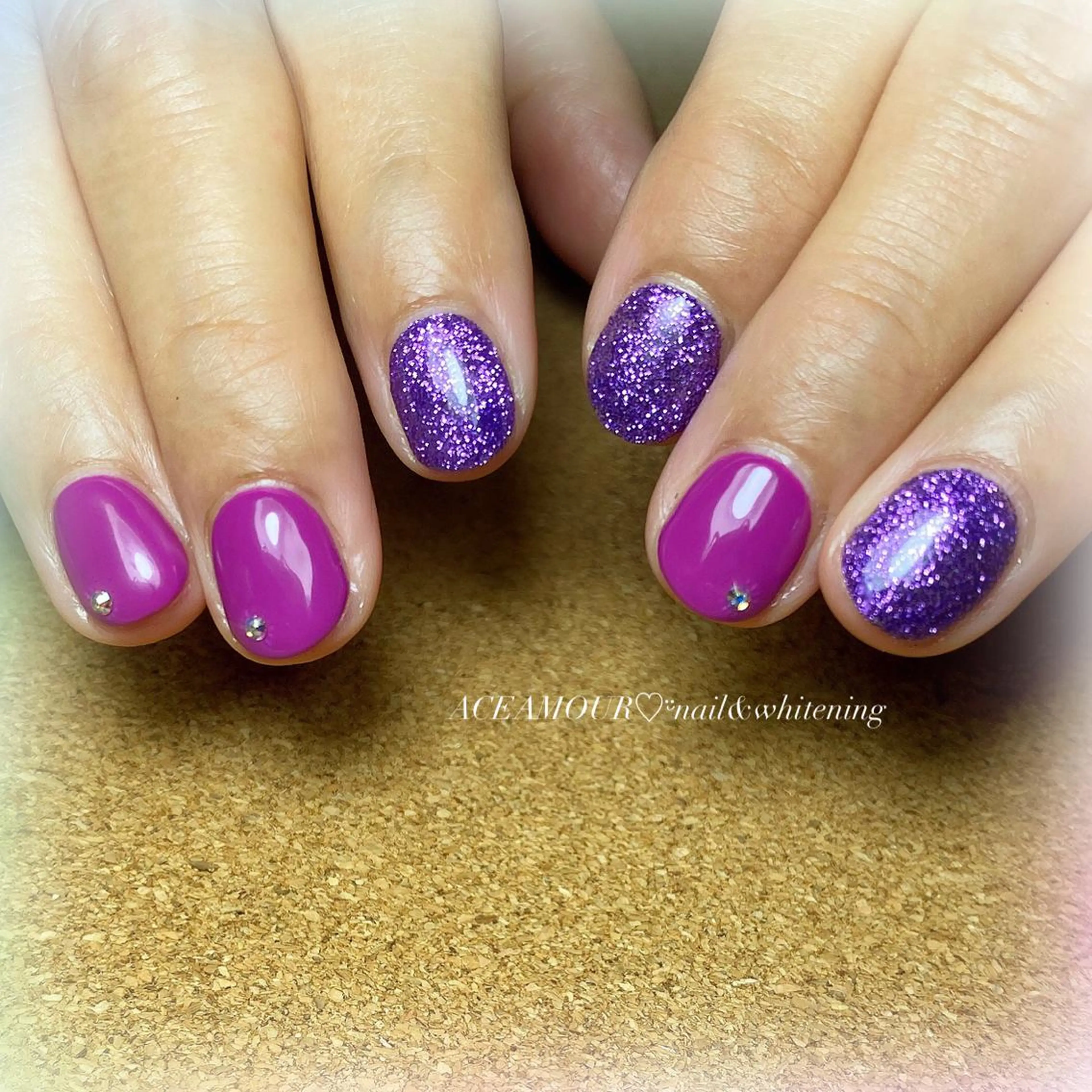 ネイル パープル ネイル/耳つぼ /新ホワイトニングのネイルデザイン