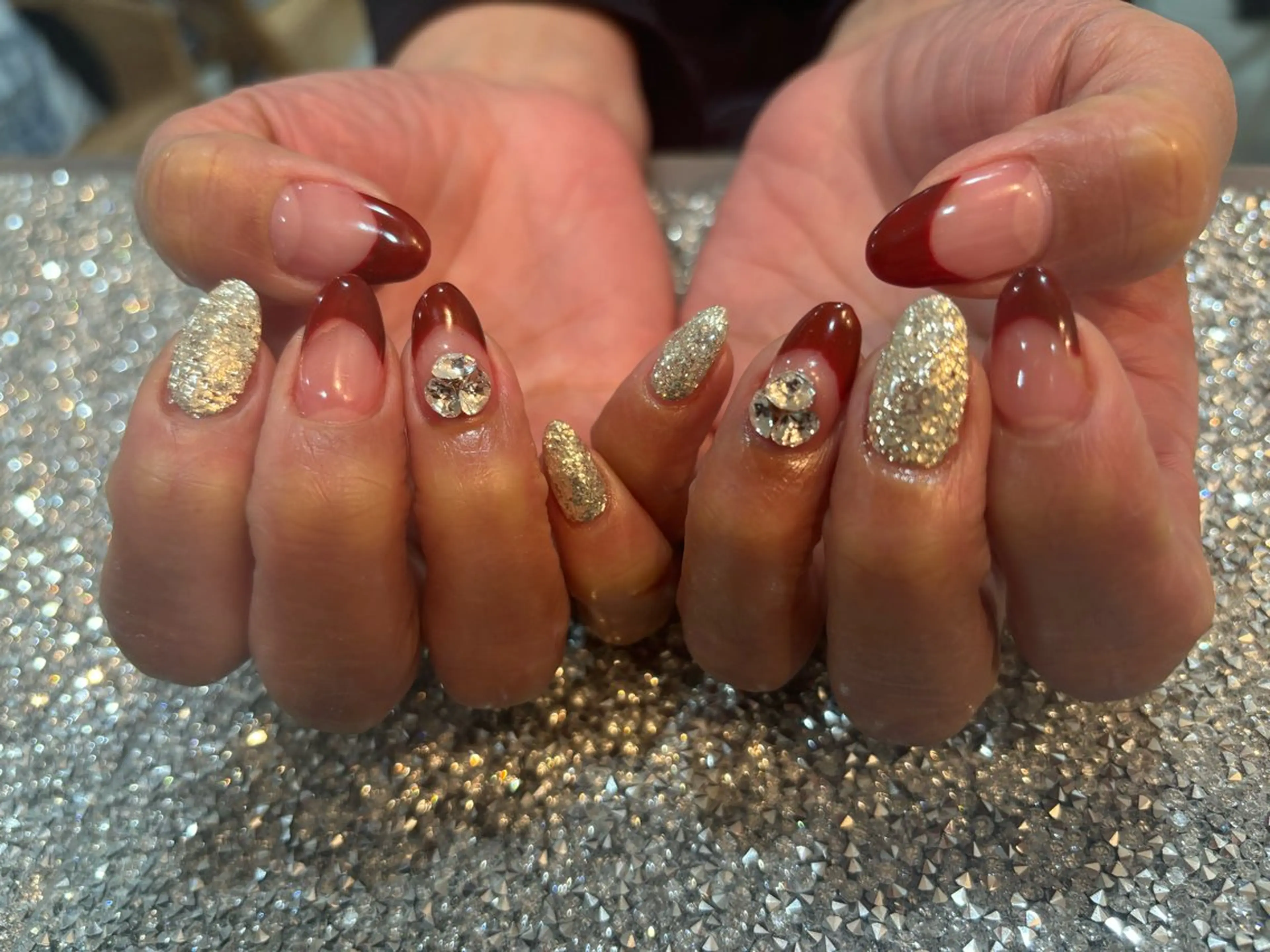 ネイル フレンチネイル 冬ネイル クリスマス nail by R'eのネイルデザイン
