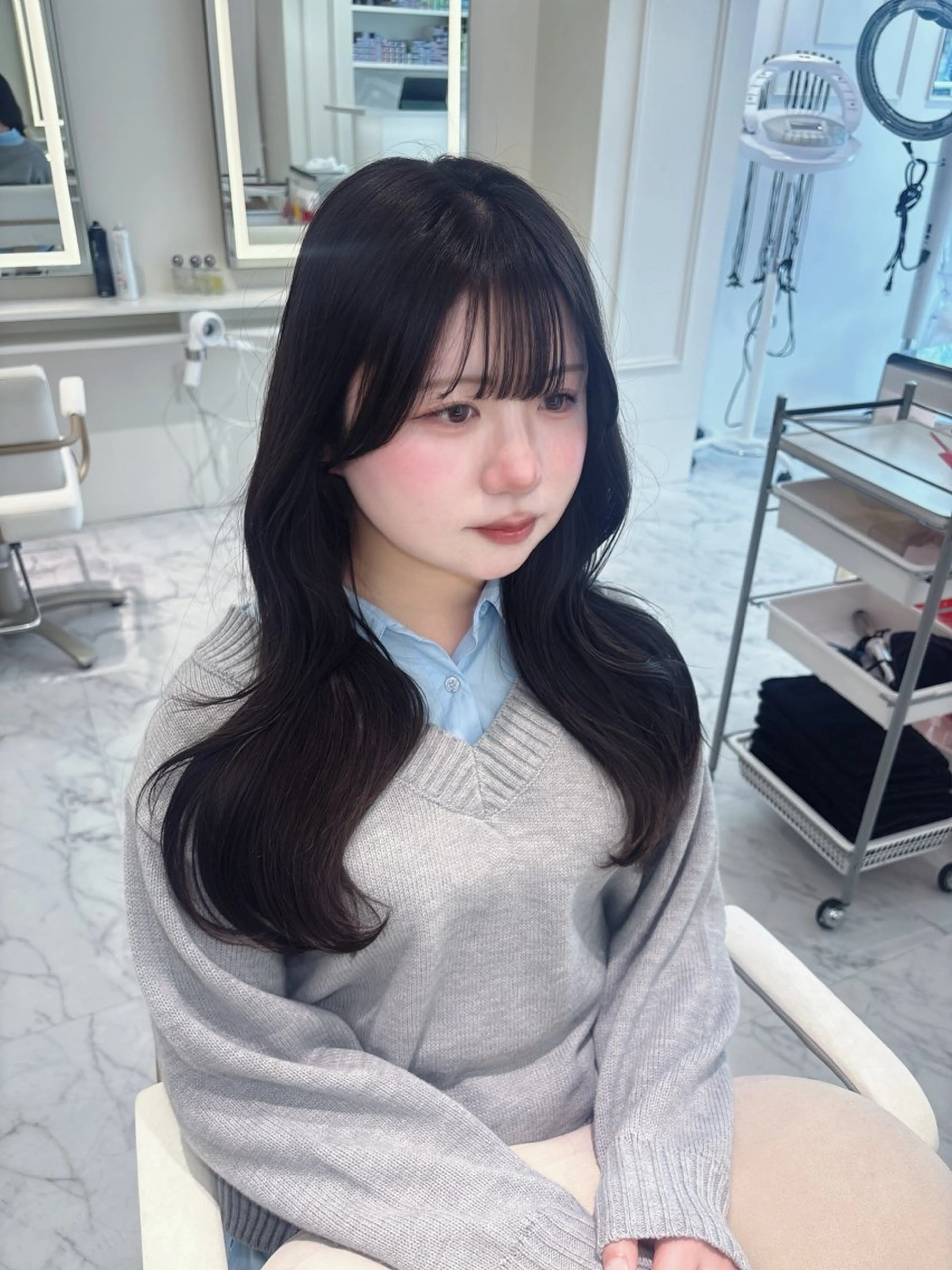 ロング カラー カット ヘアカラー ParveMix🎀 稲垣 詞葉のヘアスタイル
