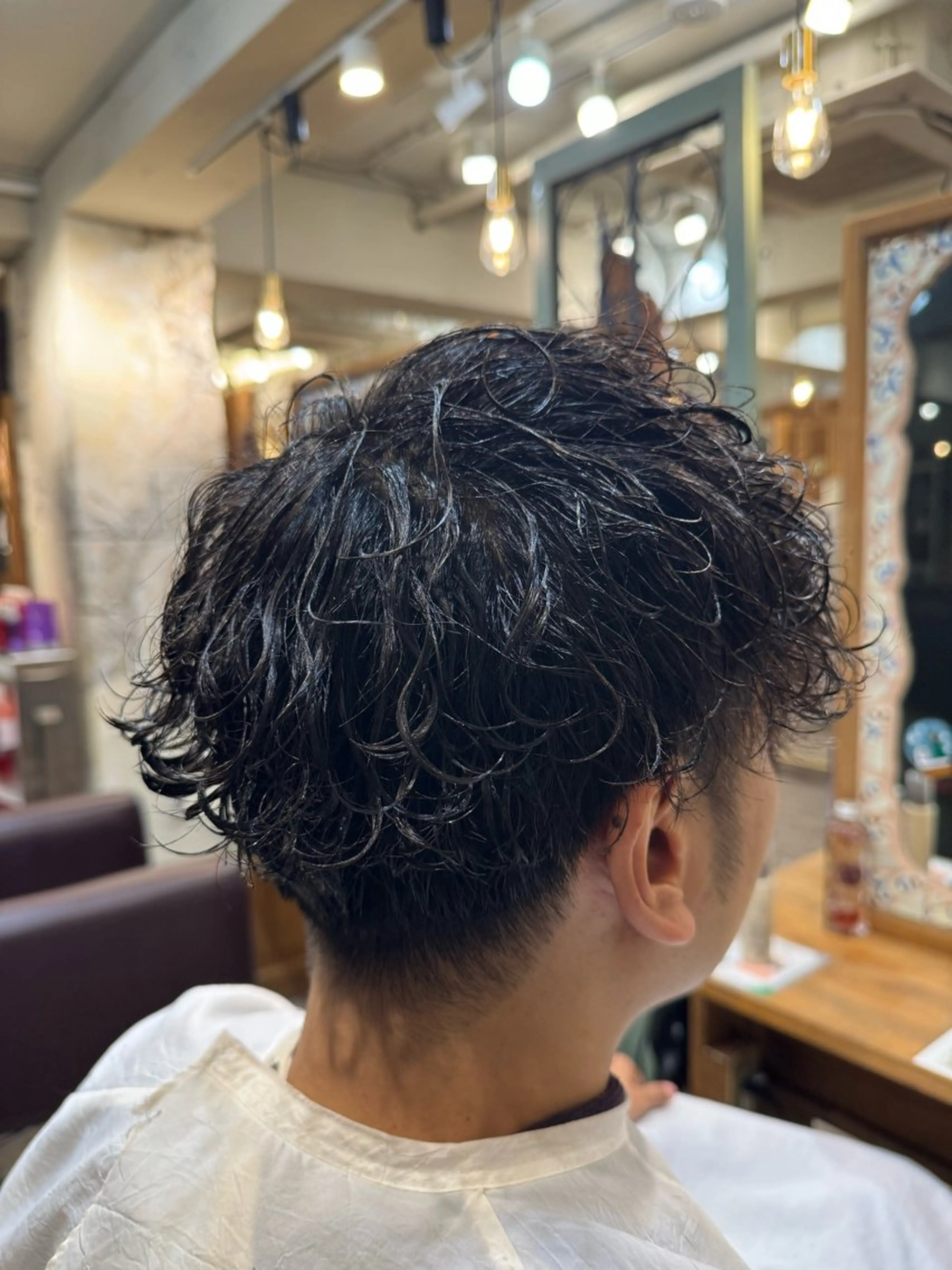 パーマ メンズ メンズパーマ 波巻きパーマ ま ひのヘアスタイル