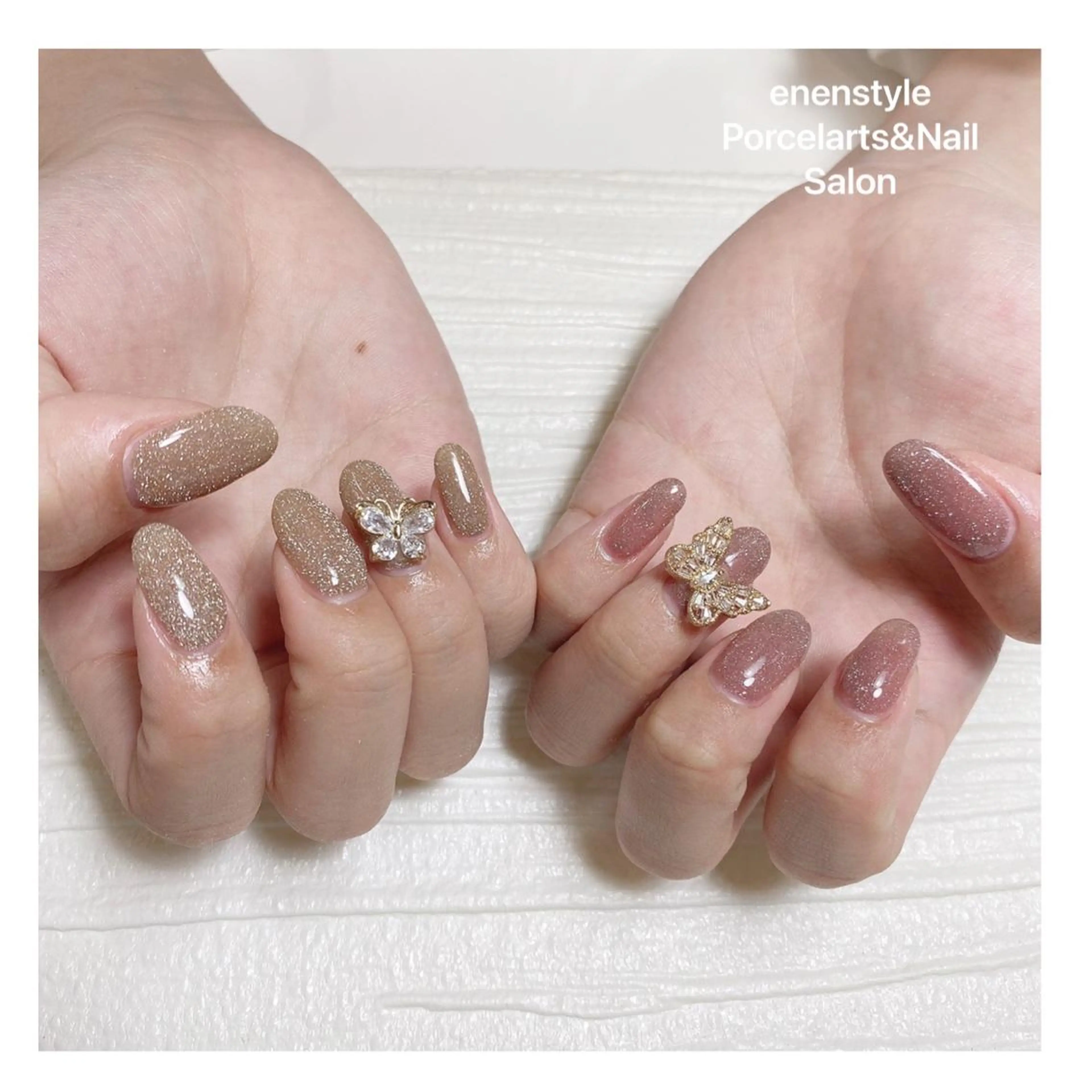 ミディアム ネイル ハンドネイル 👑enen style👑のネイルデザイン