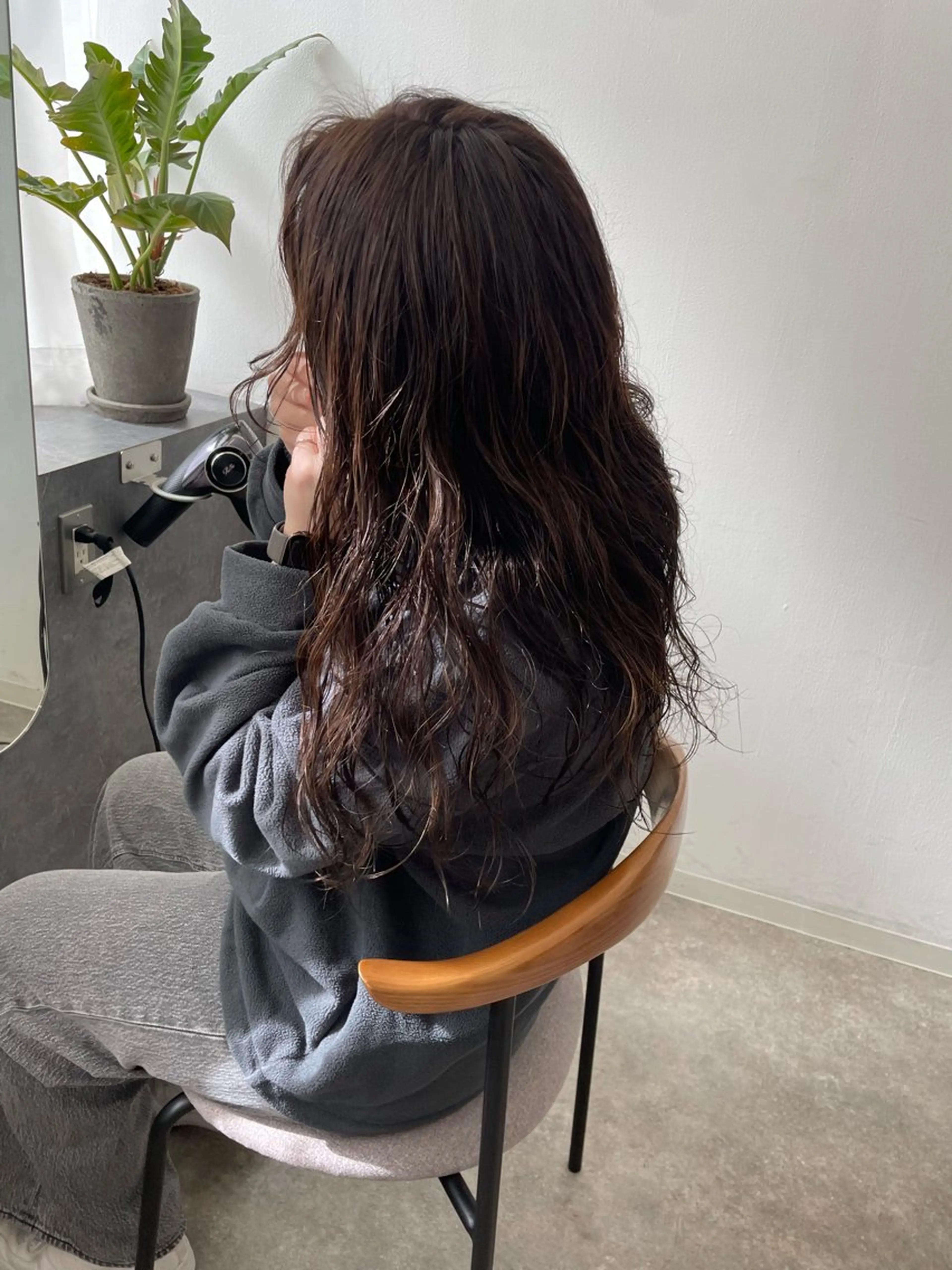 ロング カラー パーマ カット パーマ sakura🌸 レイヤー/韓国ヘアのヘアスタイル