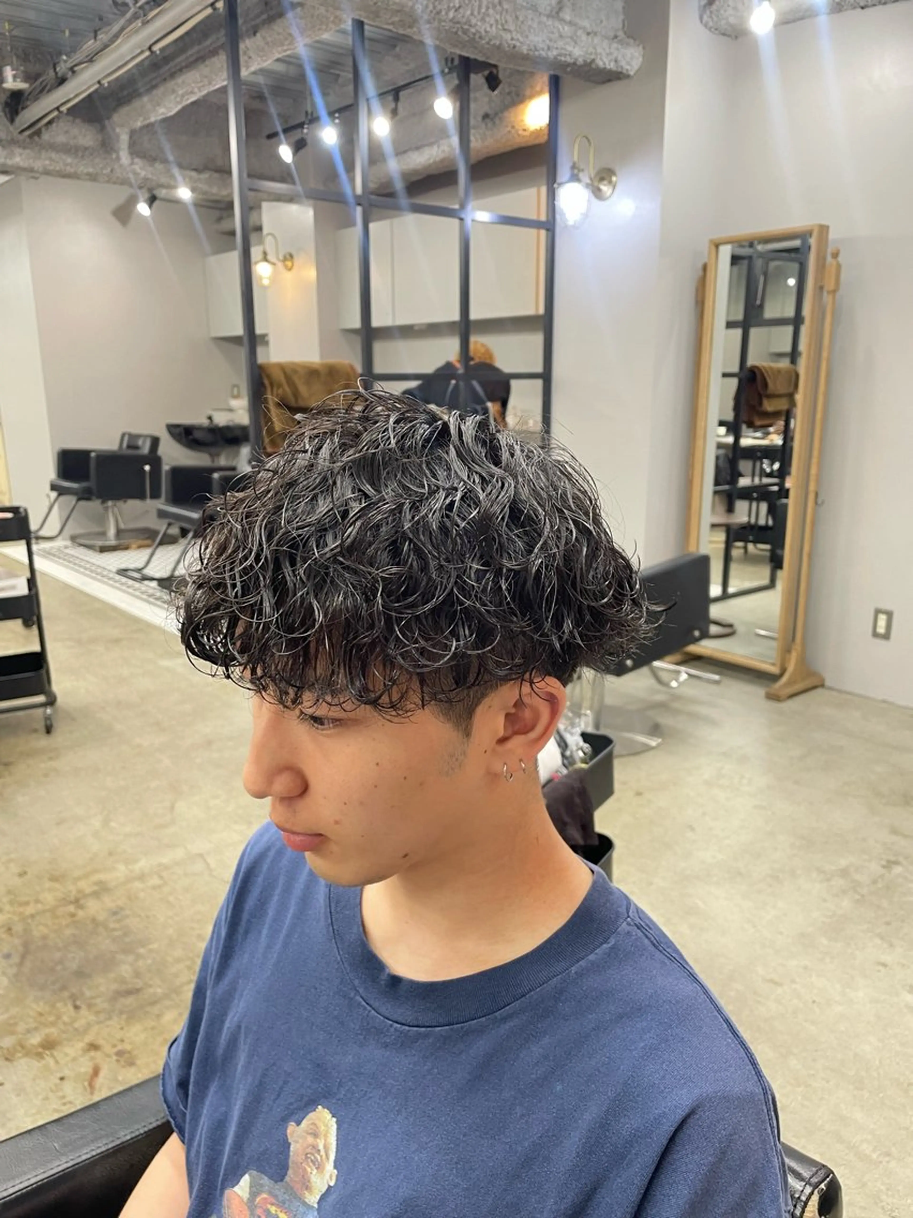 パーマ メンズ 新宿/韓国ヘア/ 髪質改善ストレートのヘアスタイル