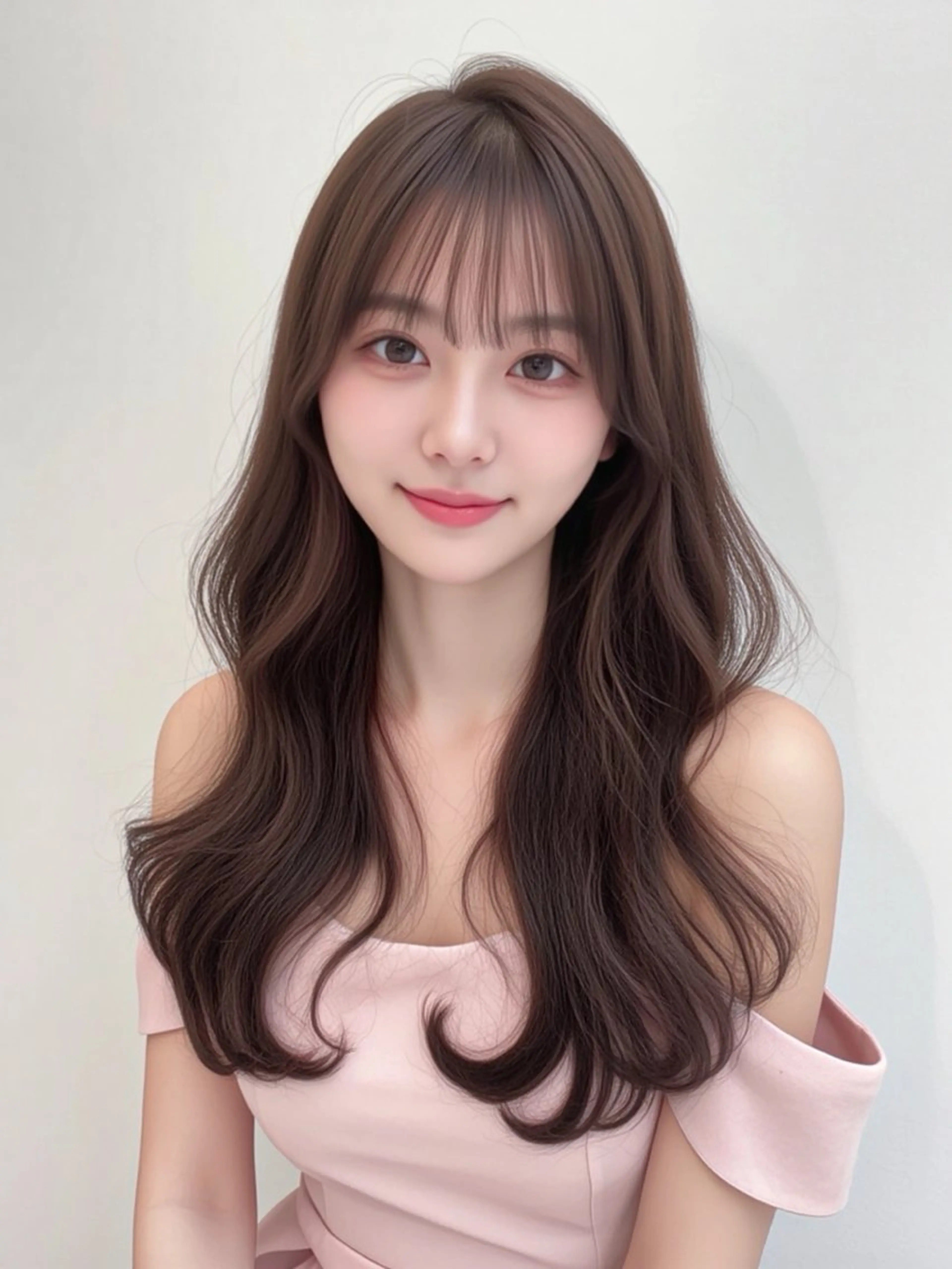 セミロング カット 縮毛矯正 髪質改善×韓国ヘア HIROのヘアスタイル