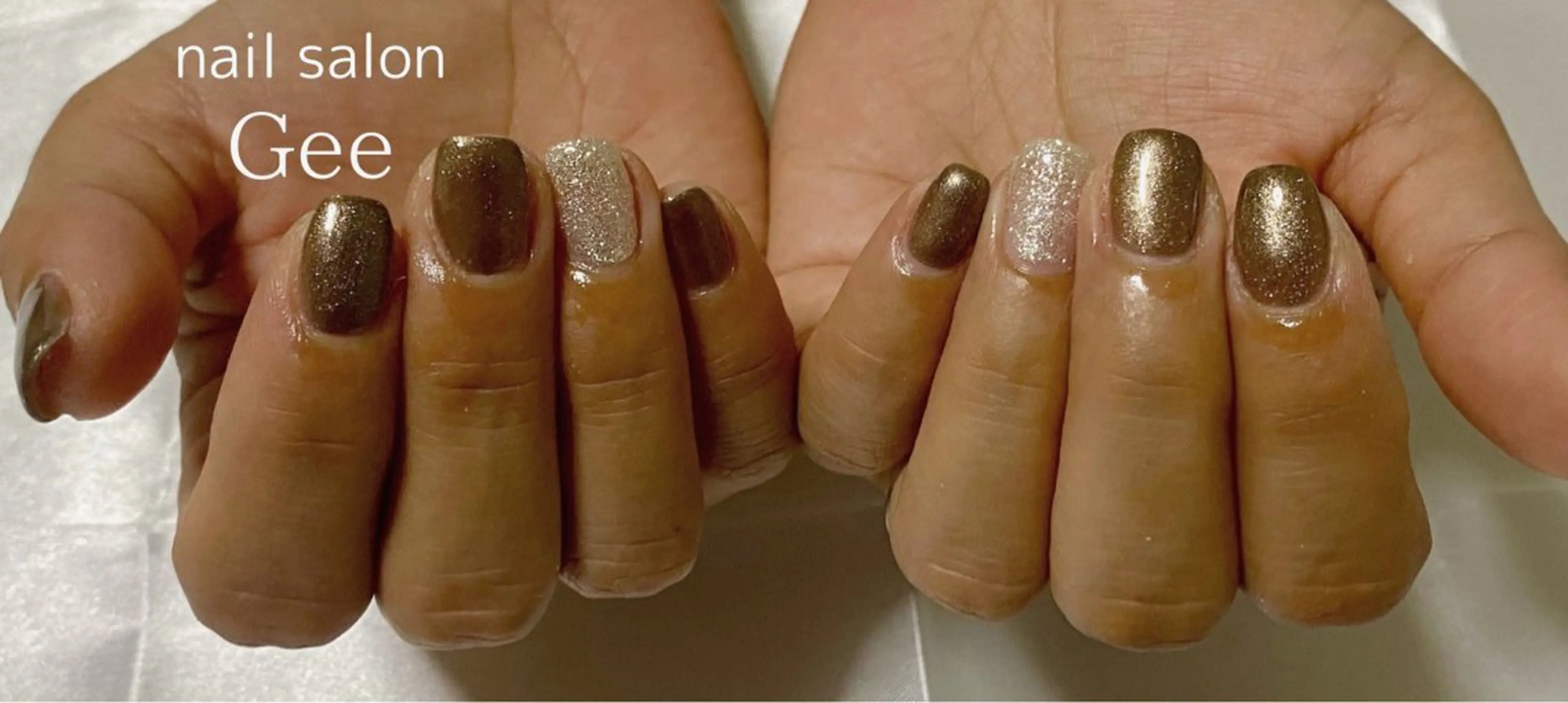 ネイル ゴールド ラメ(グリッター) nail salon geeのネイルデザイン