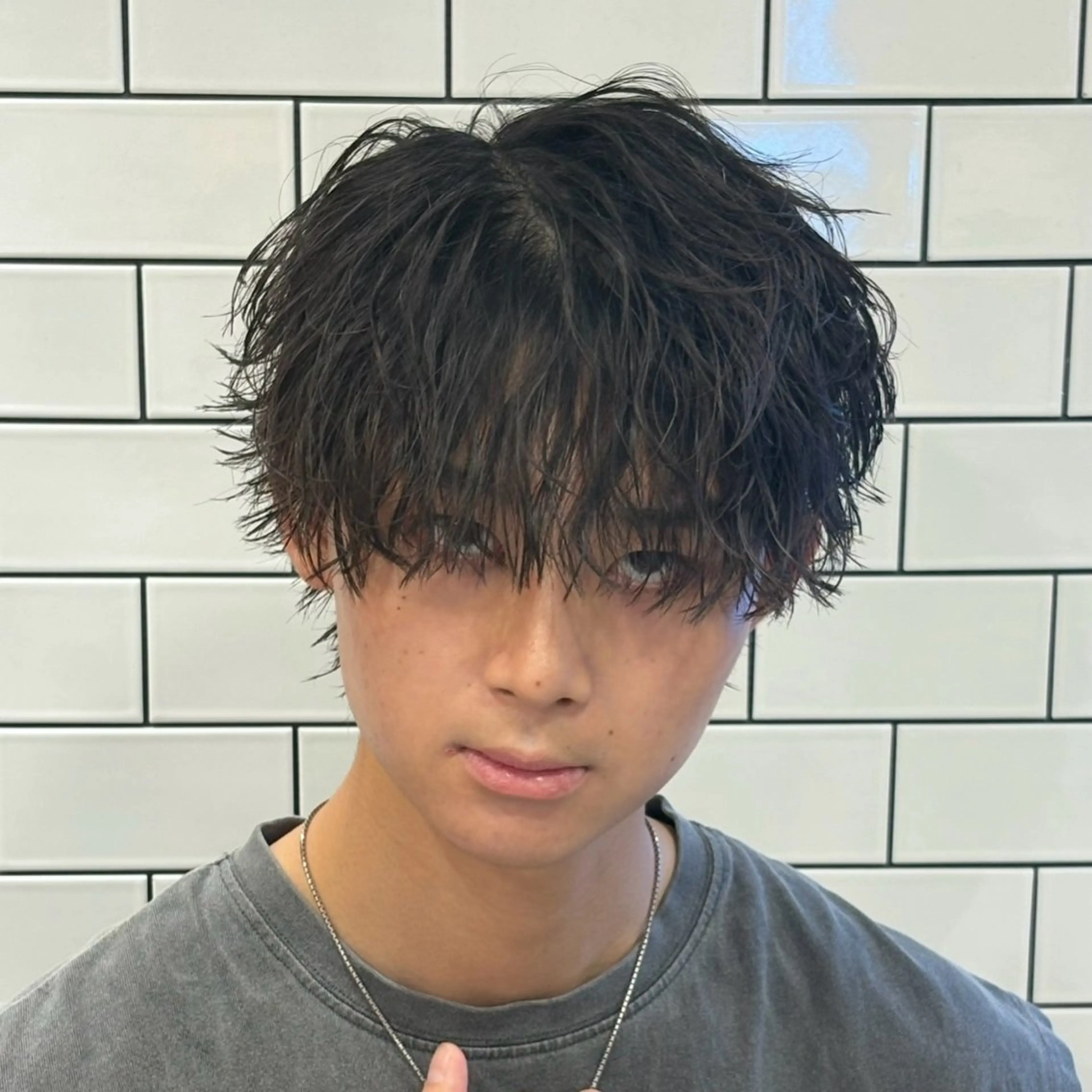 パーマ メンズ メンズパーマ ツイストスパイラルパーマ 波巻きパーマ スパイラルパーマ カット パーマ メンズ特化美容師 /泉壱恵のヘアスタイル