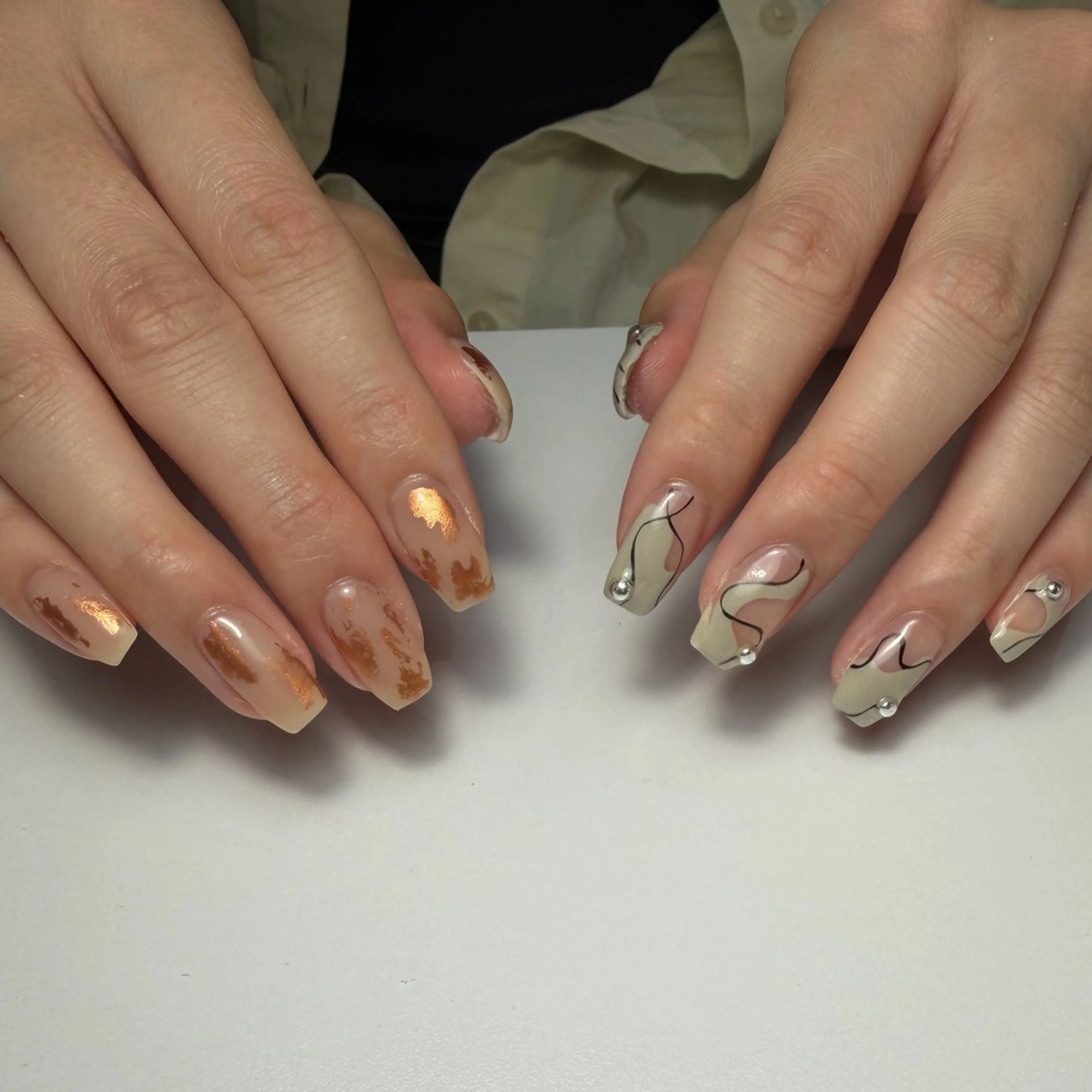 ネイル アートネイル ジェルネイル マットネイル 持ち込み ニュアンスネイル ハンドネイル Nail mood デザイン持ち込みokのネイルデザイン