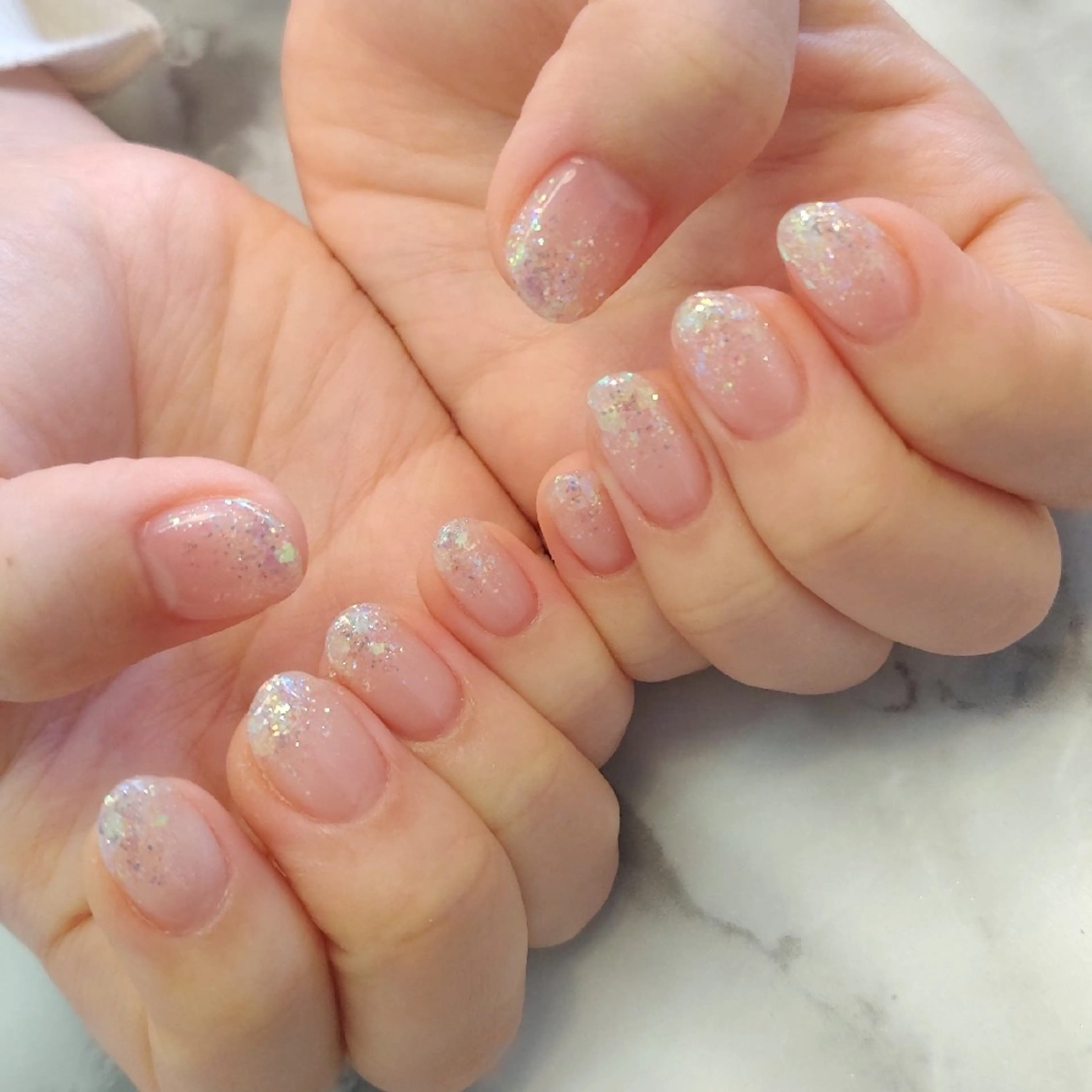 ネイル ラメ(グリッター) ラメグラデーション ジェヌインネイル 河内のネイルデザイン