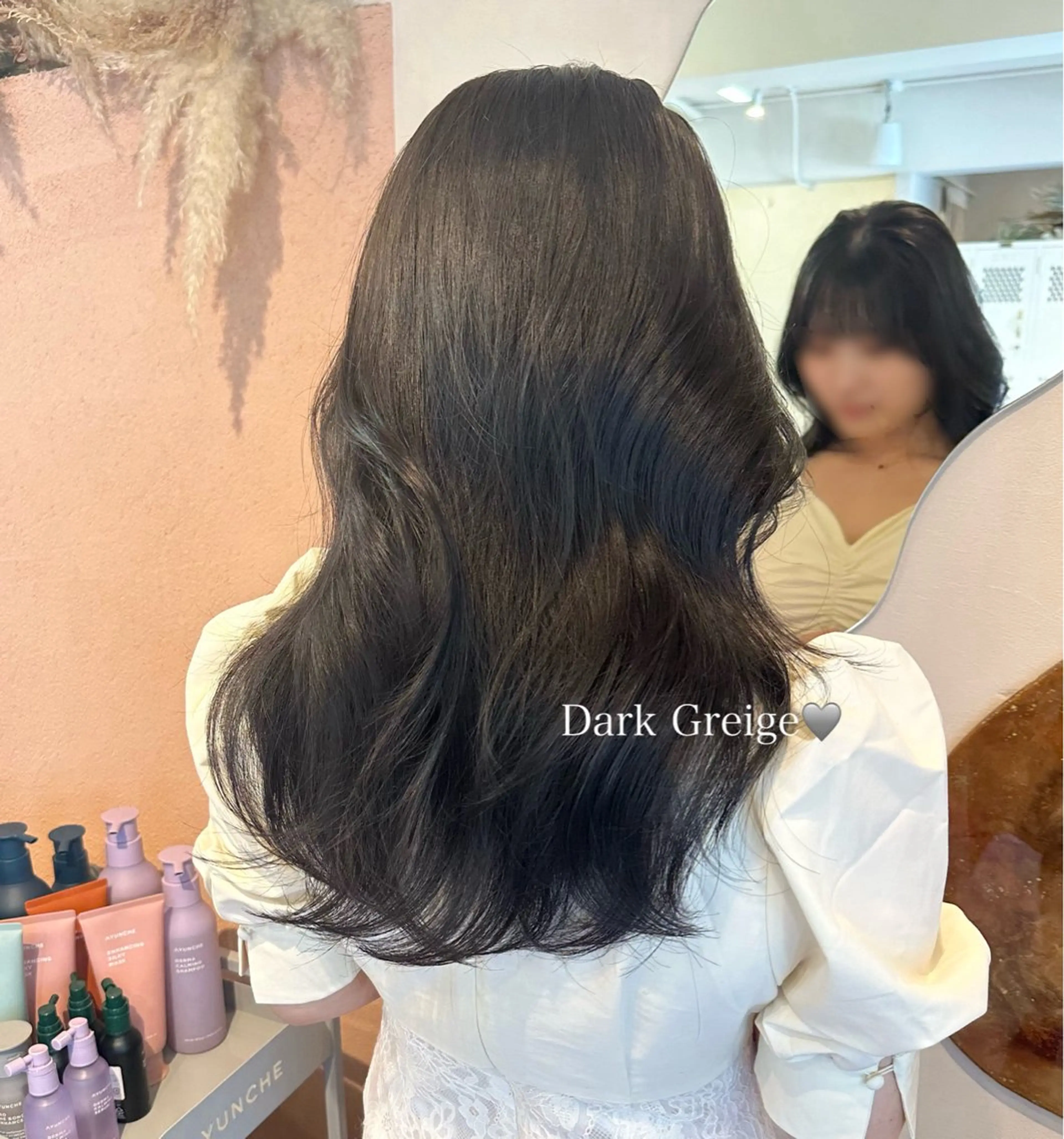 セミロング カラー 韓国ヘア🦢🖤 Sayumiのヘアスタイル