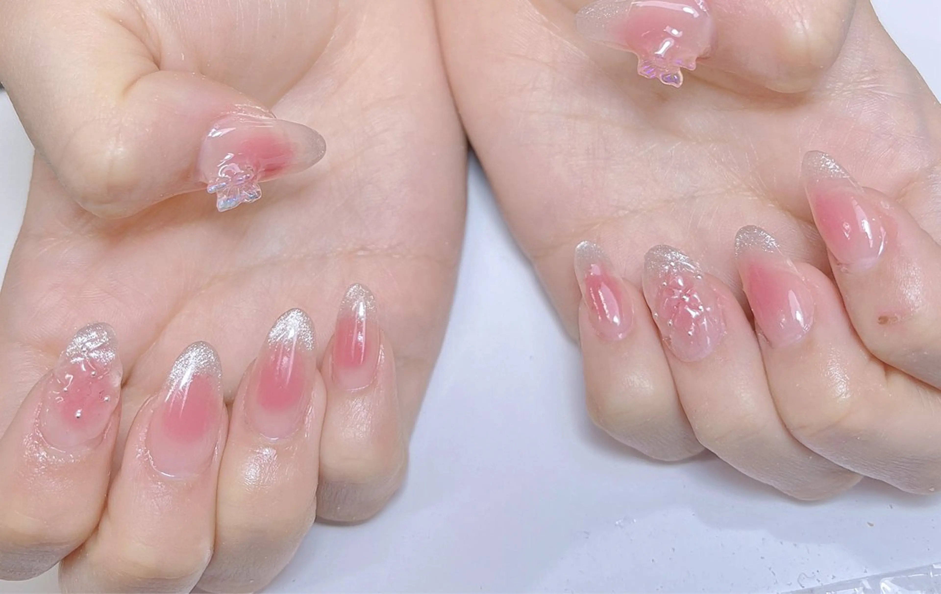 ネイル チークネイル マグネットネイル candy nail 韓国風ワンホンネイルのネイルデザイン