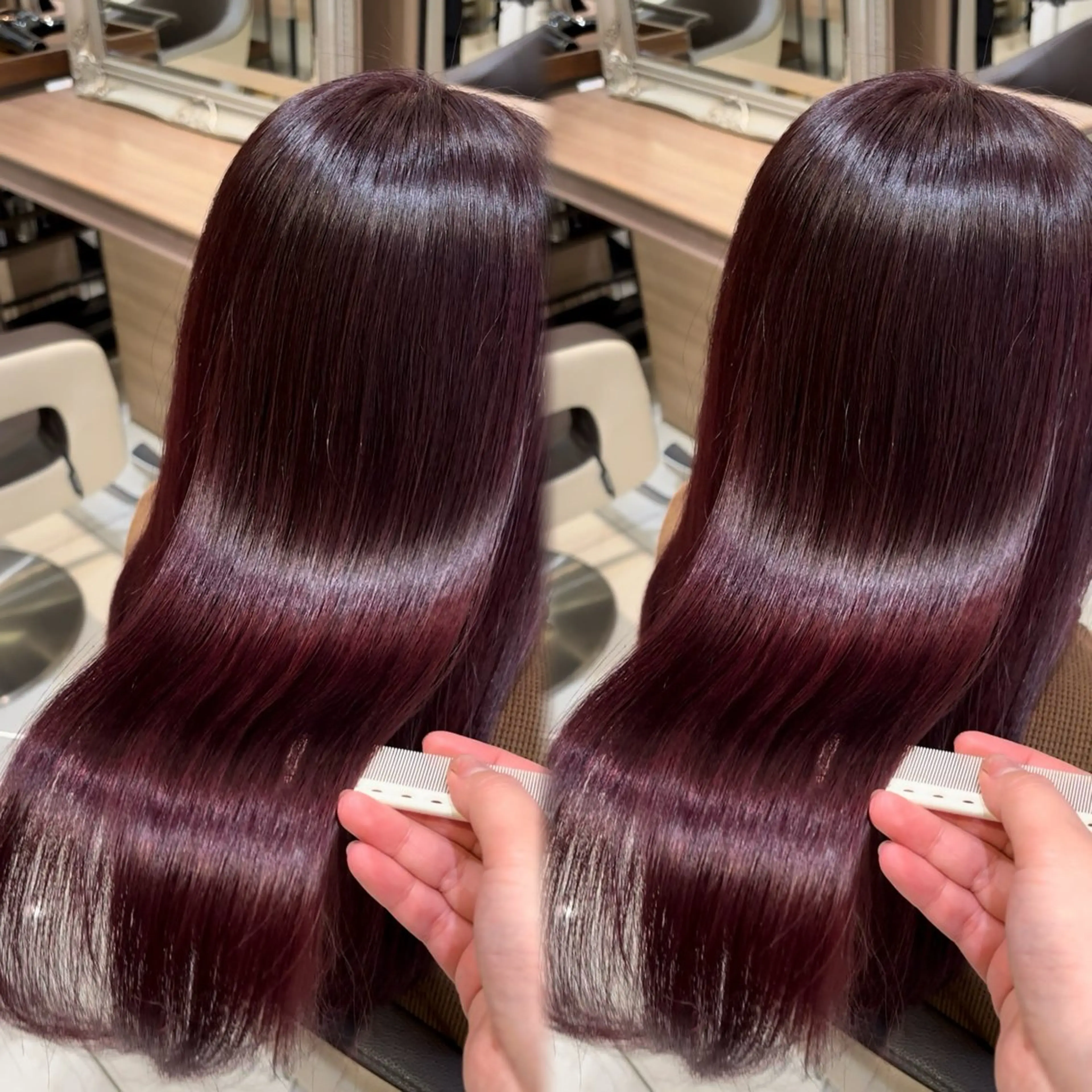 セミロング カラー 🦋髪質改善カラー/ 美髪矯正🦋Mikiのヘアスタイル