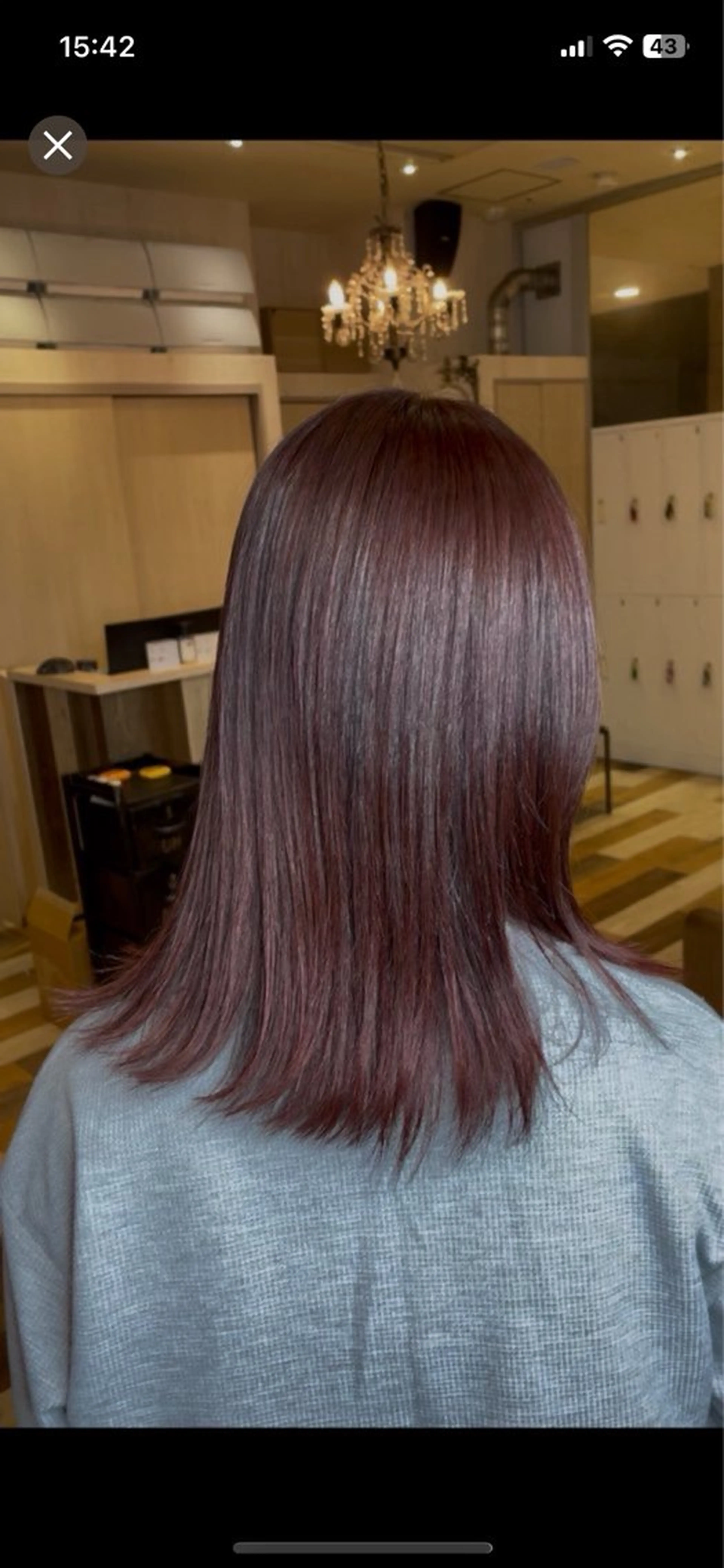 セミロング カラー ブラウンカラー レッドカラー ヘアカラー 黒崎 湊のヘアスタイル