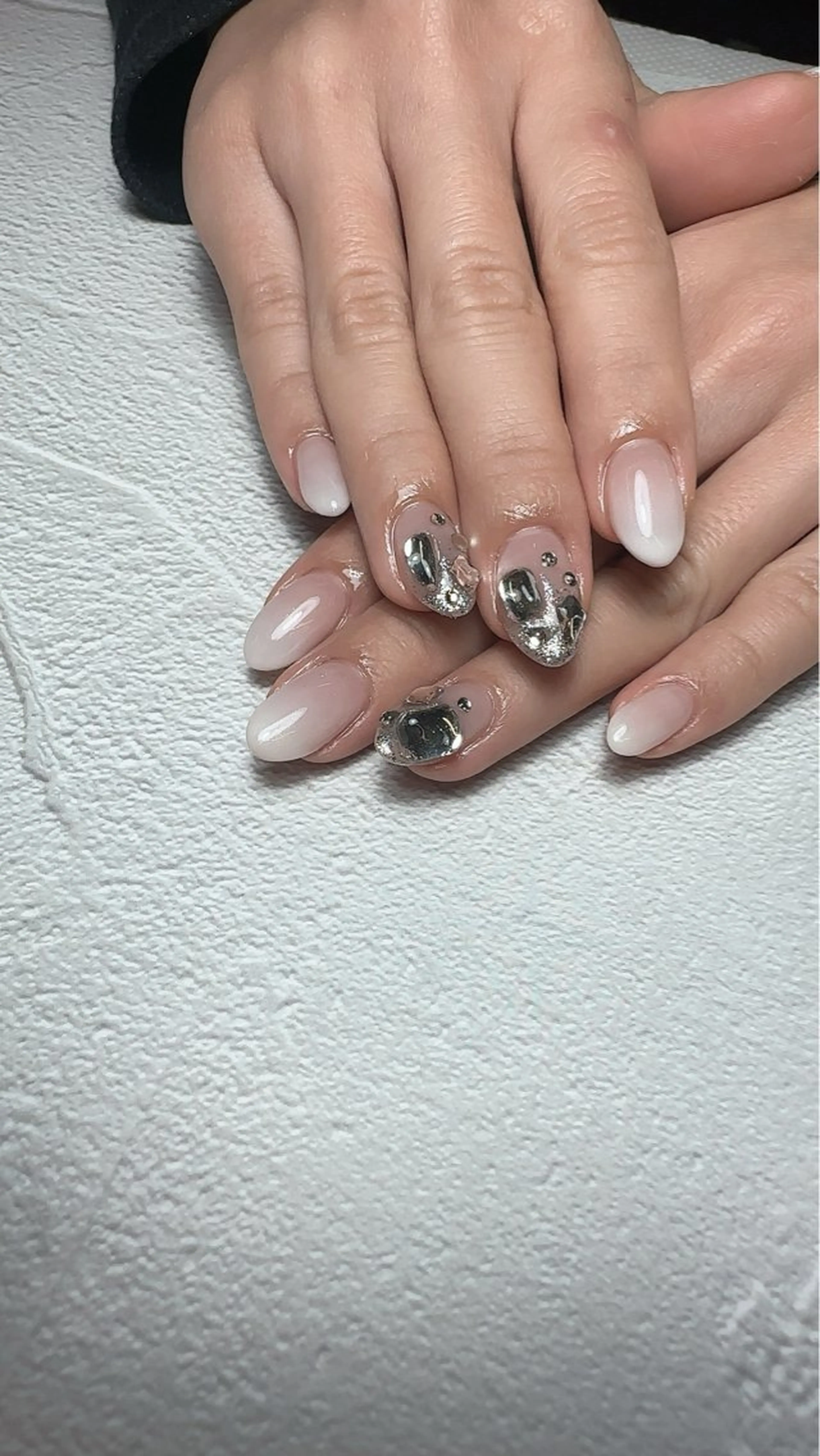 ネイル アートネイル ハート マグネットネイル 持ち込み ニュアンスネイル ハンドネイル Nailsalon Mimiy..♡のネイルデザイン