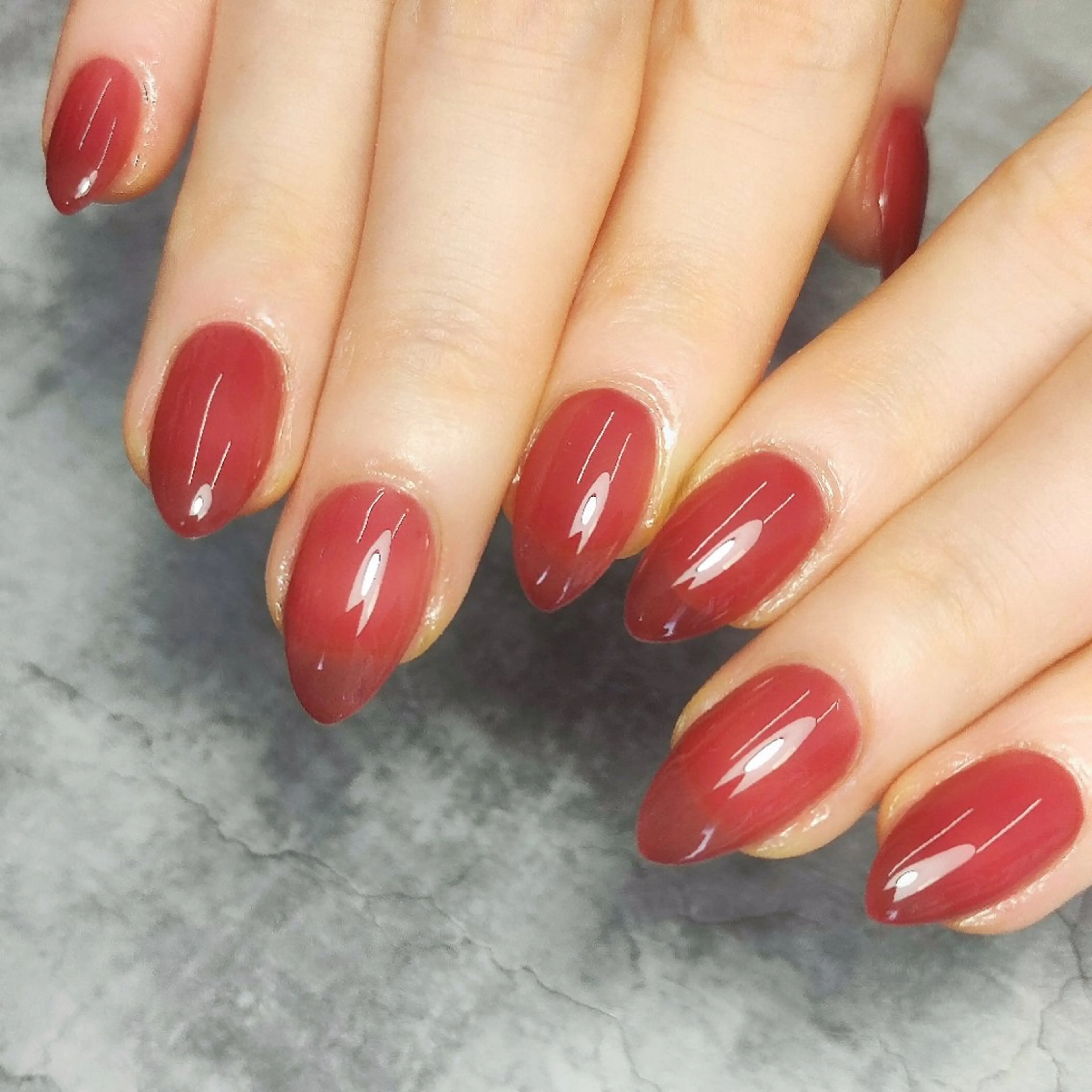 ネイル ボルドー クリアネイル ハンドネイル 個人サロン saltnailのネイルデザイン