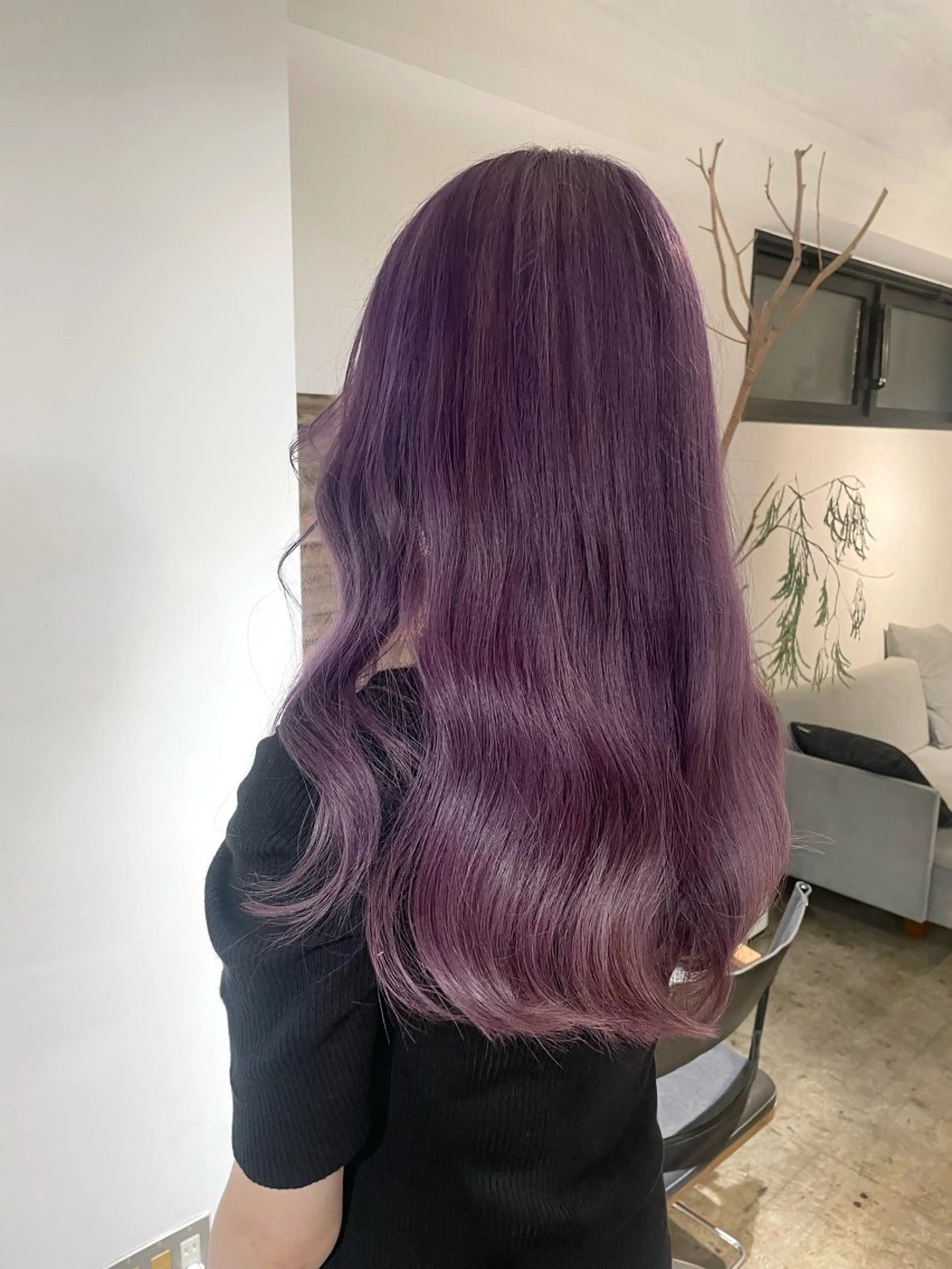 セミロング カラー ブリーチ ダブルカラー 暖色カラー🍒 ケアブリーチ/akiのヘアスタイル