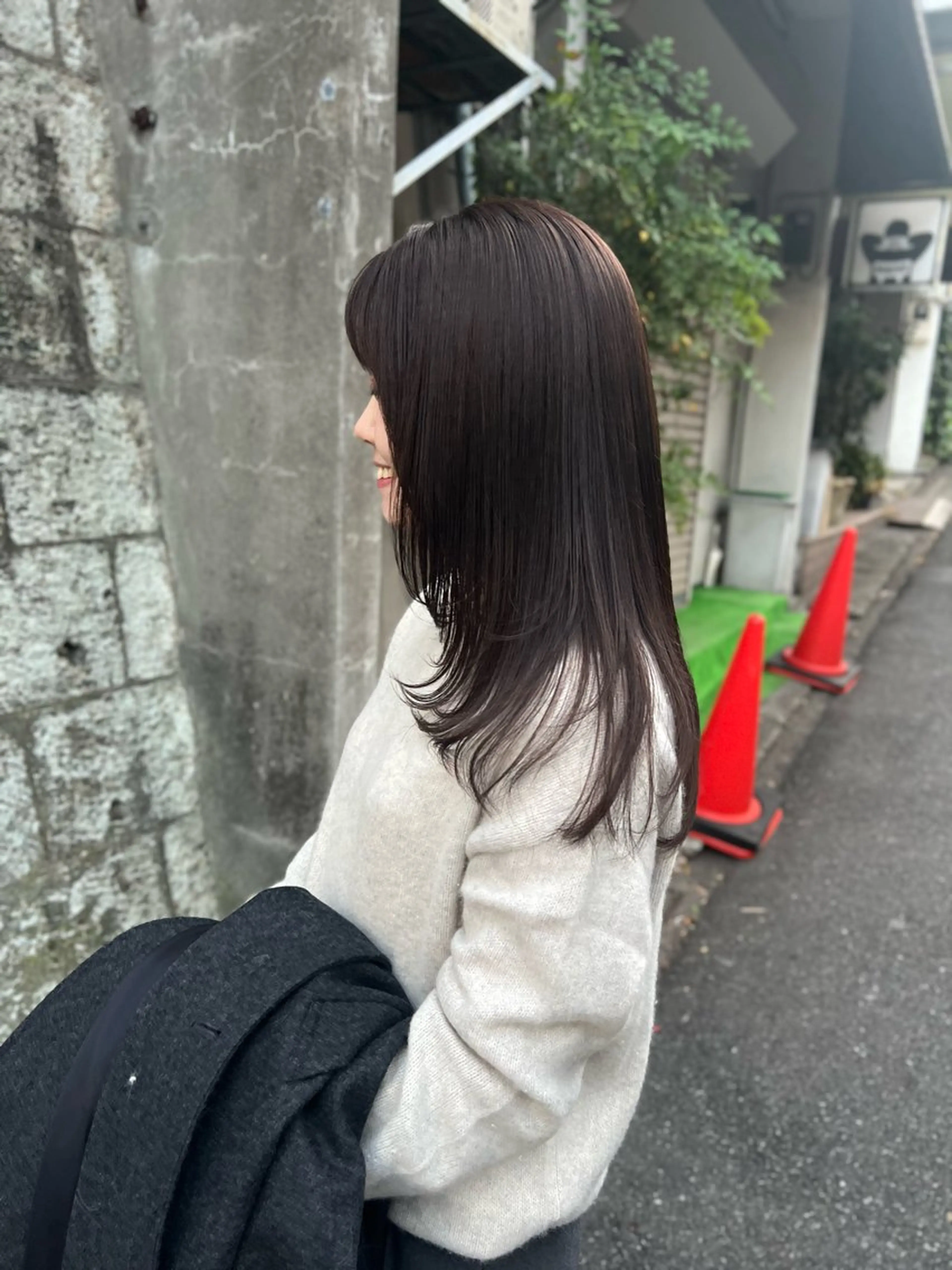 セミロング カラー ヘアカラー トリートメント 渋谷　今泉ひろき 髪質改善×美髪矯正のヘアスタイル