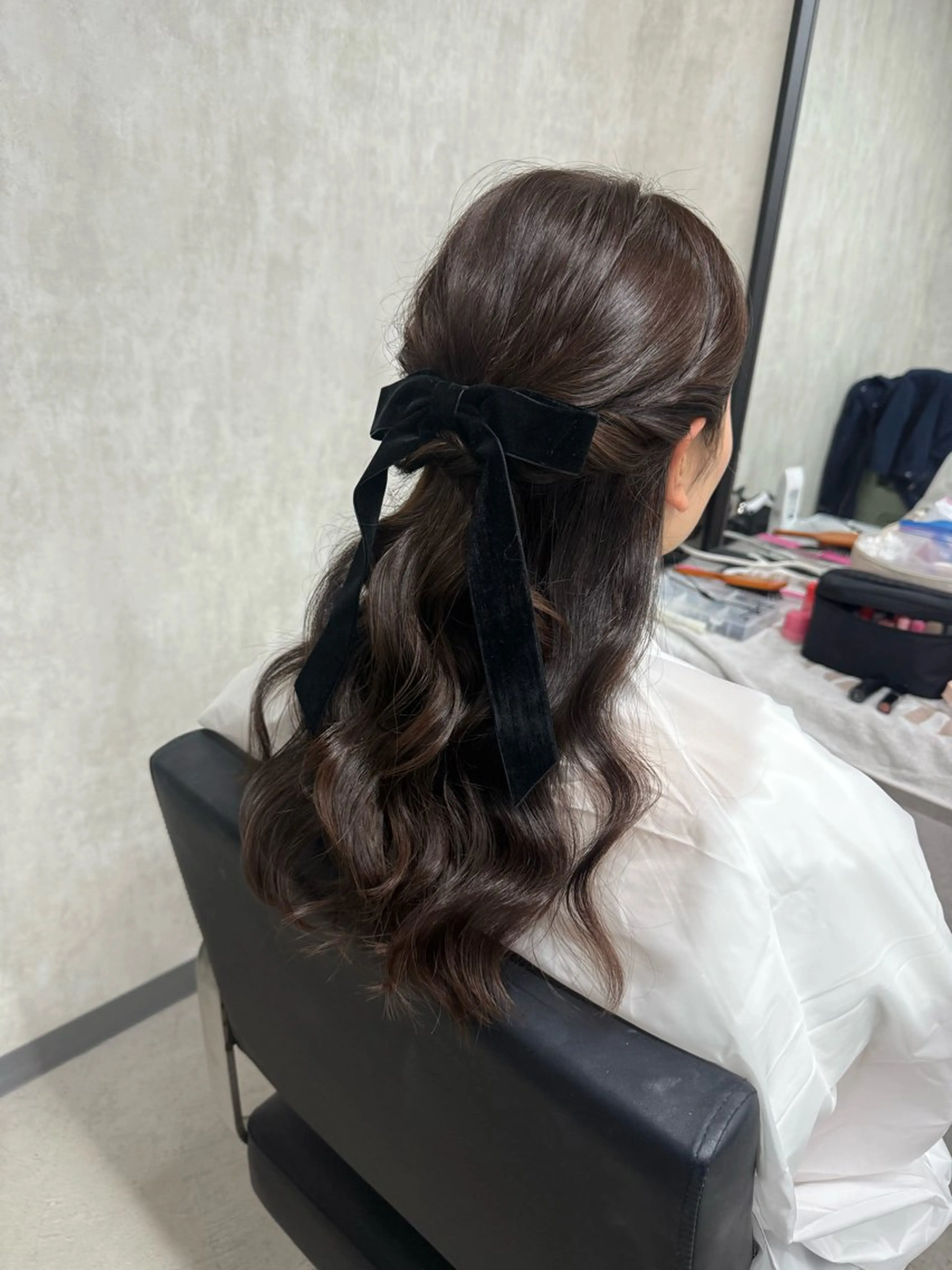 セミロング ヘアアレンジ ヘアセット 立川 奈那子のヘアスタイル