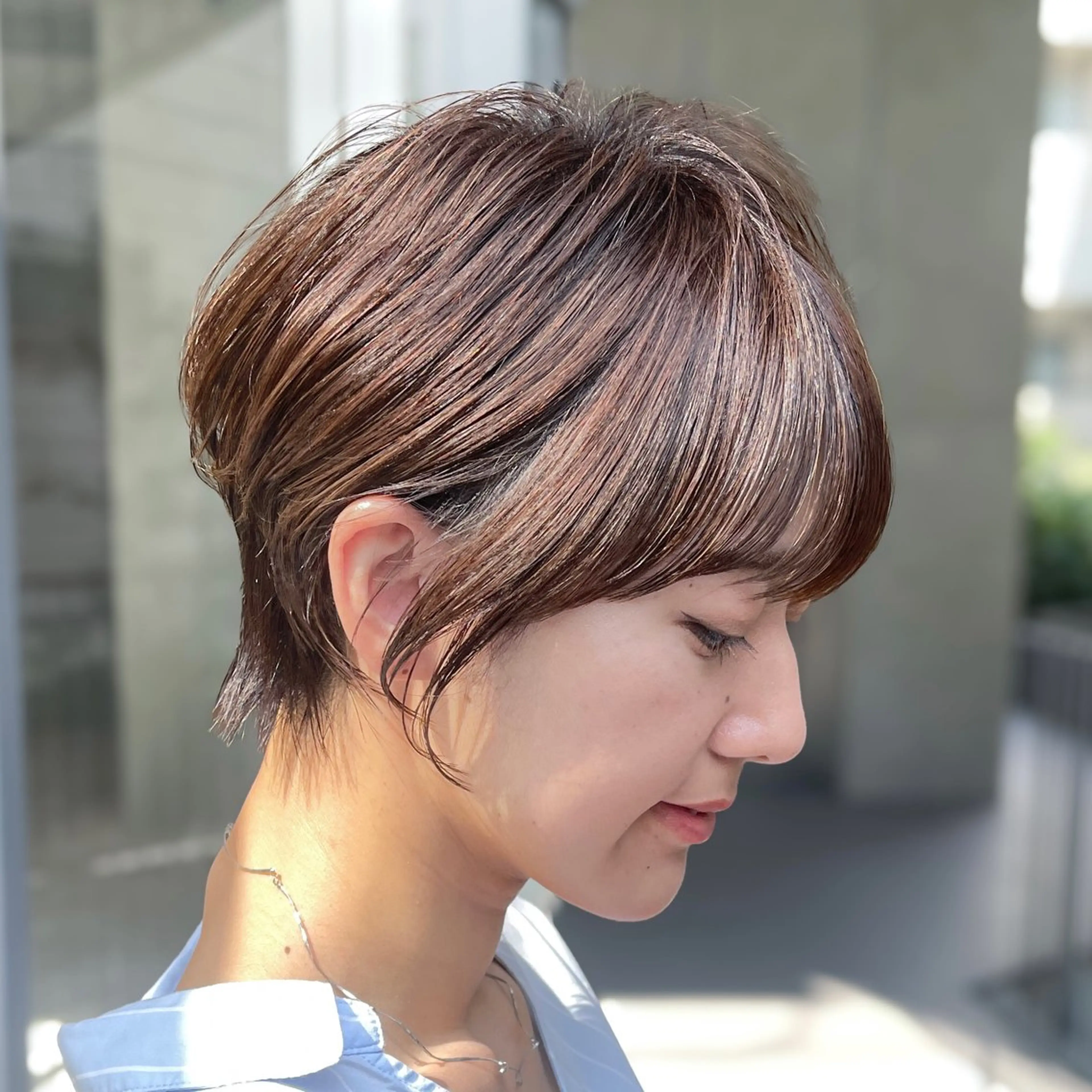 ショート レイヤー特化/小顔顔 周り/セノ/表参道のヘアスタイル