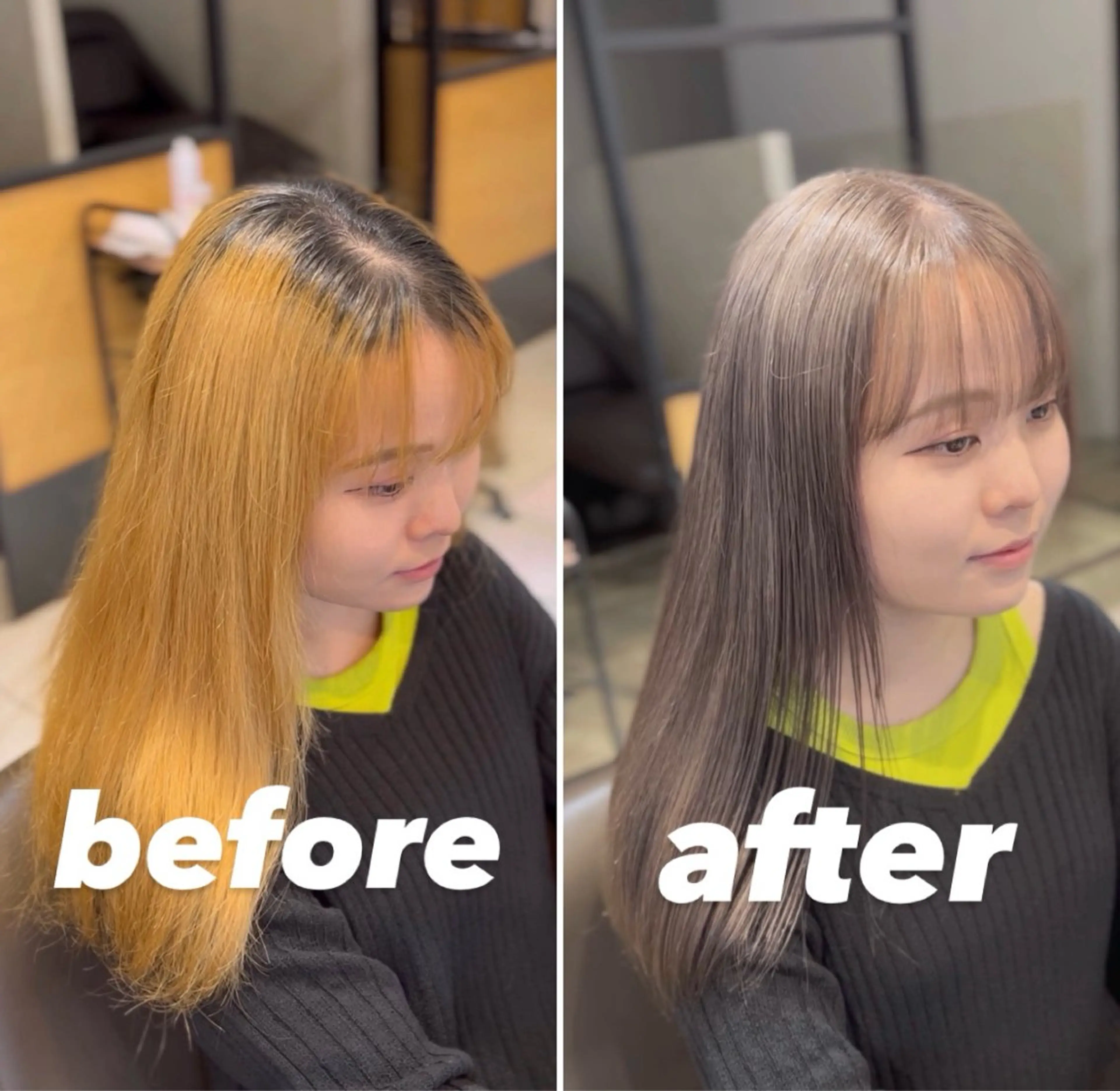 【どなたでもケアメニュー】🌿ケアブリーチリタッチ＋ケアカラー＋3stepトリートメント＋カット🌿の写真