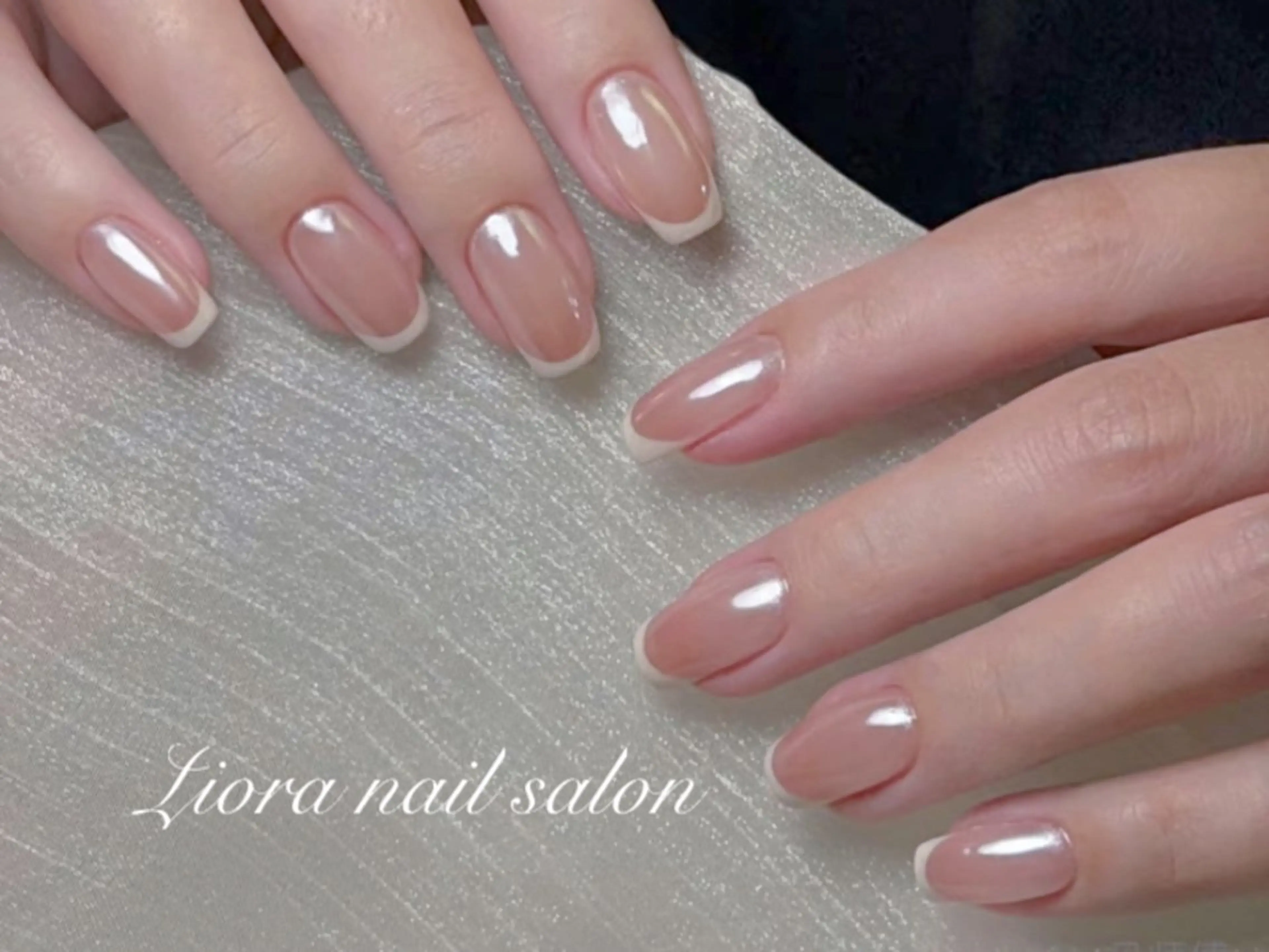 ネイル フレンチネイル ジェルネイル ガーリー グラデーション キラキラネイル ハンドネイル Liora nail スカルプ専門店のネイルデザイン