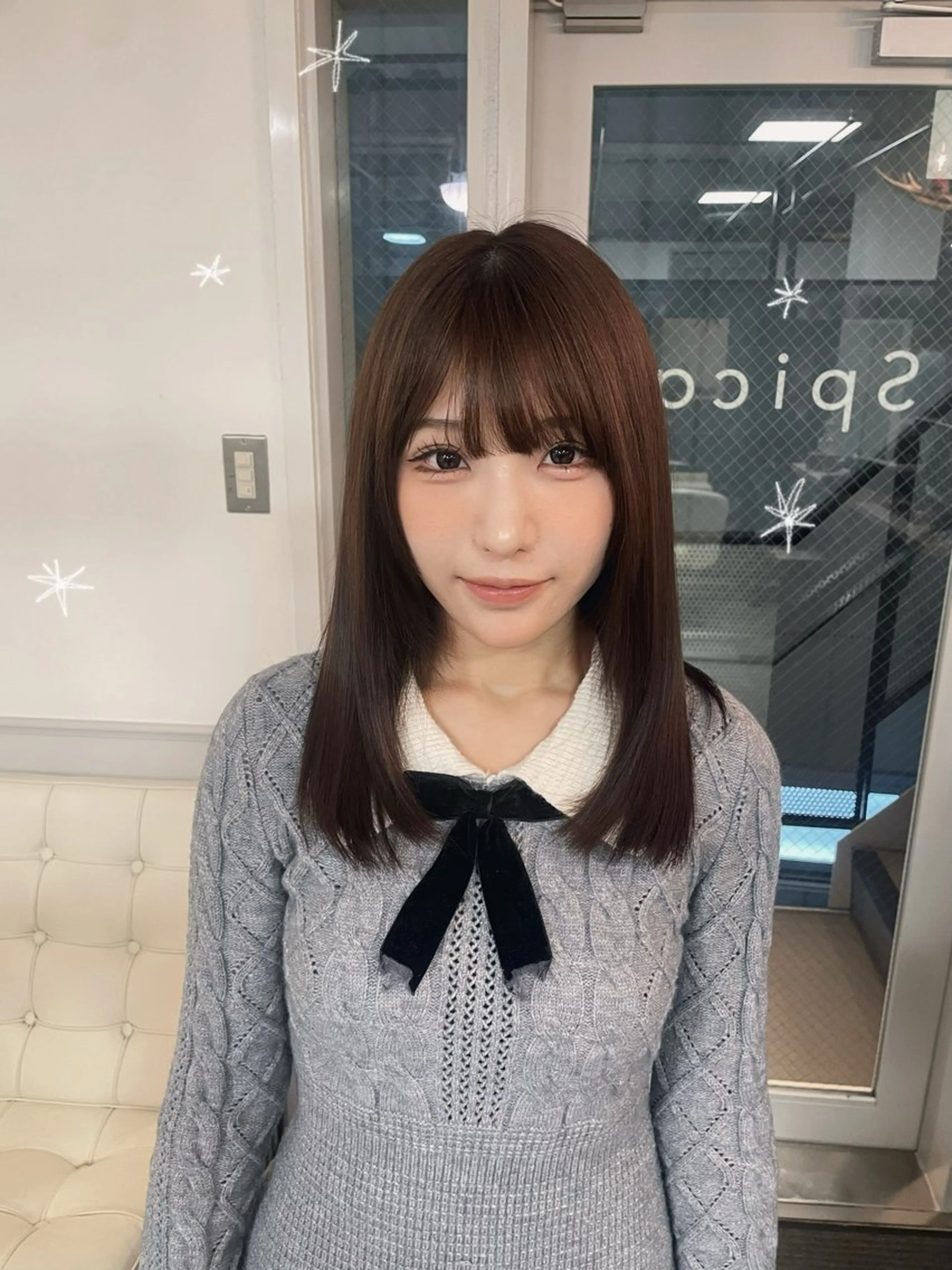 ミディアム カラー カット ヘアカラー トリートメント girly/ヘア メイクMitsukiのヘアスタイル