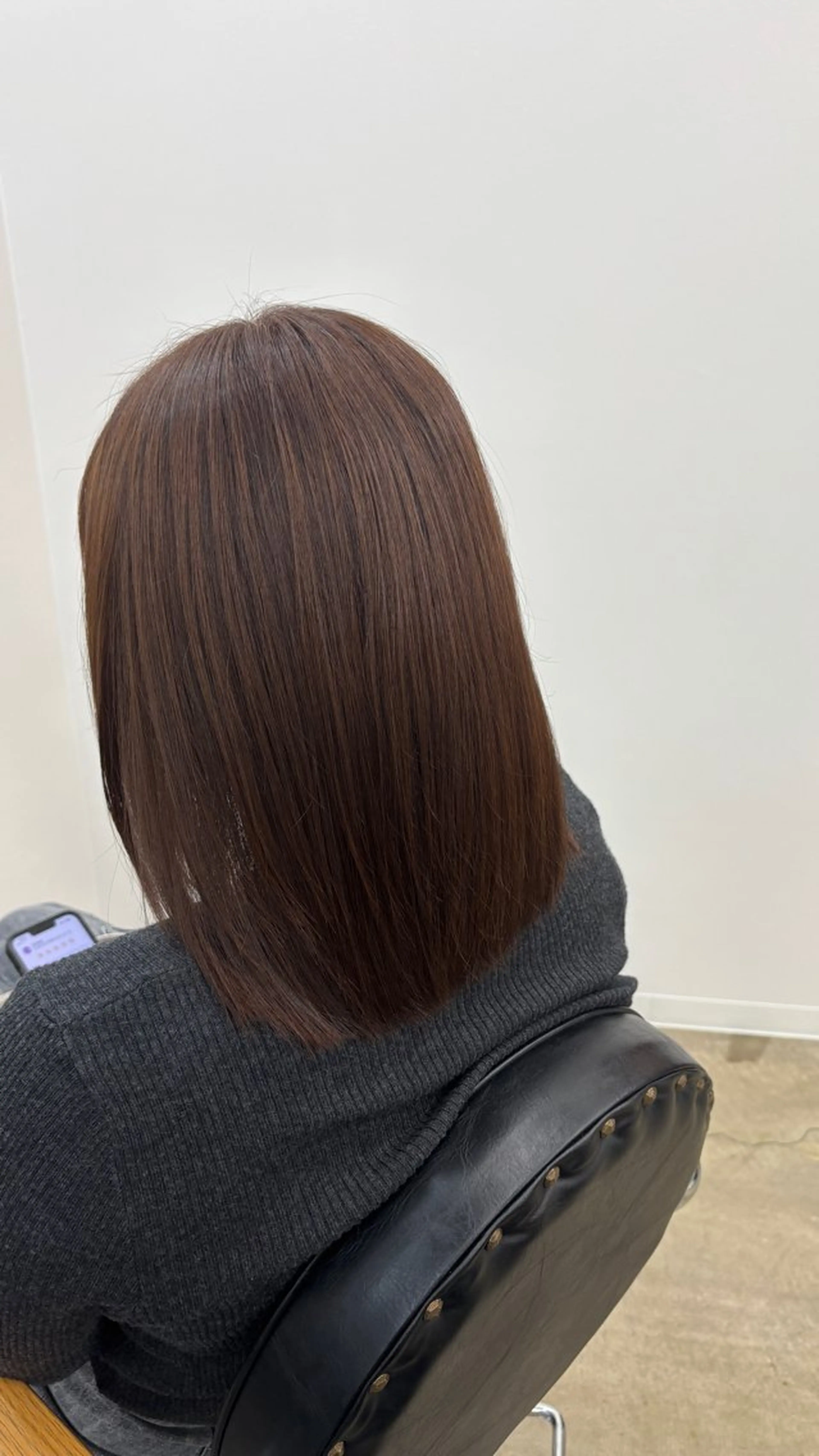 ミディアム カット ヘアカラー トリートメント 髪質改善/艶髪🫧 廣野暖花のヘアスタイル