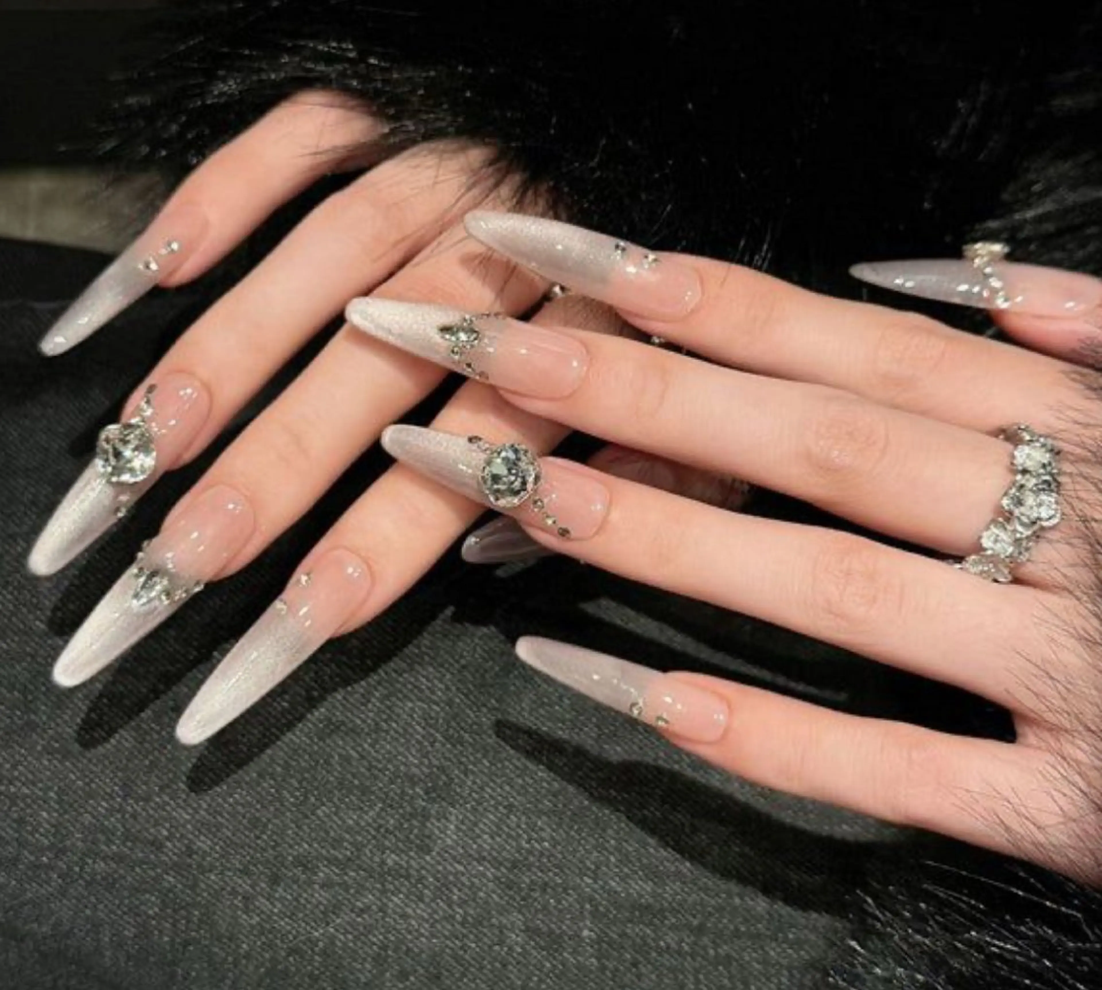 ネイル 韓国ネイル 持ち込み ニュアンスネイル ネイルチップ ハンドネイル Tini ANA.CHUOのネイルデザイン