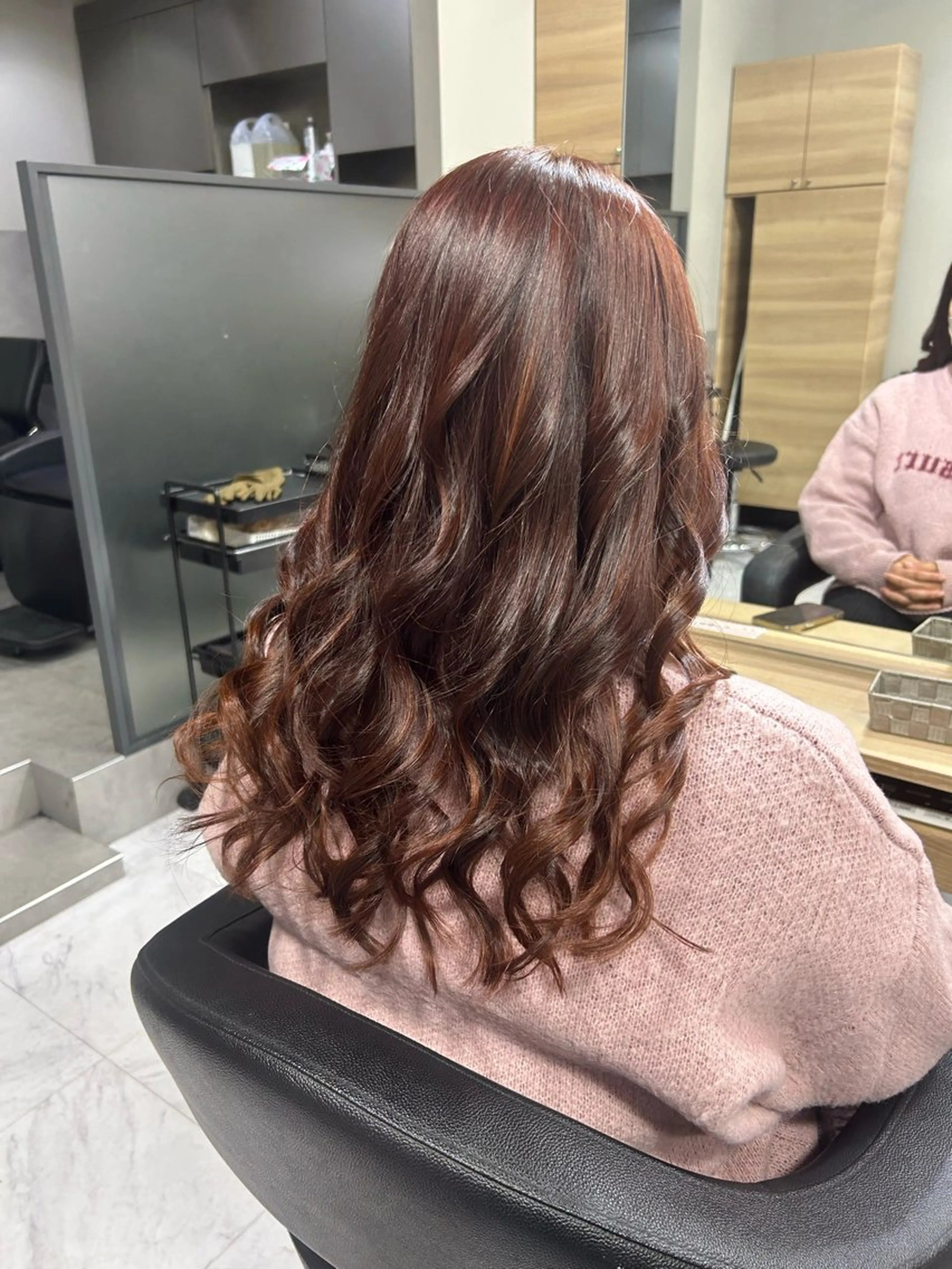 ロング カラー ブリーチ ブリーチなしカラー レッドカラー カット ヘアカラー トリートメント RIKA/ 大宮のヘアスタイル