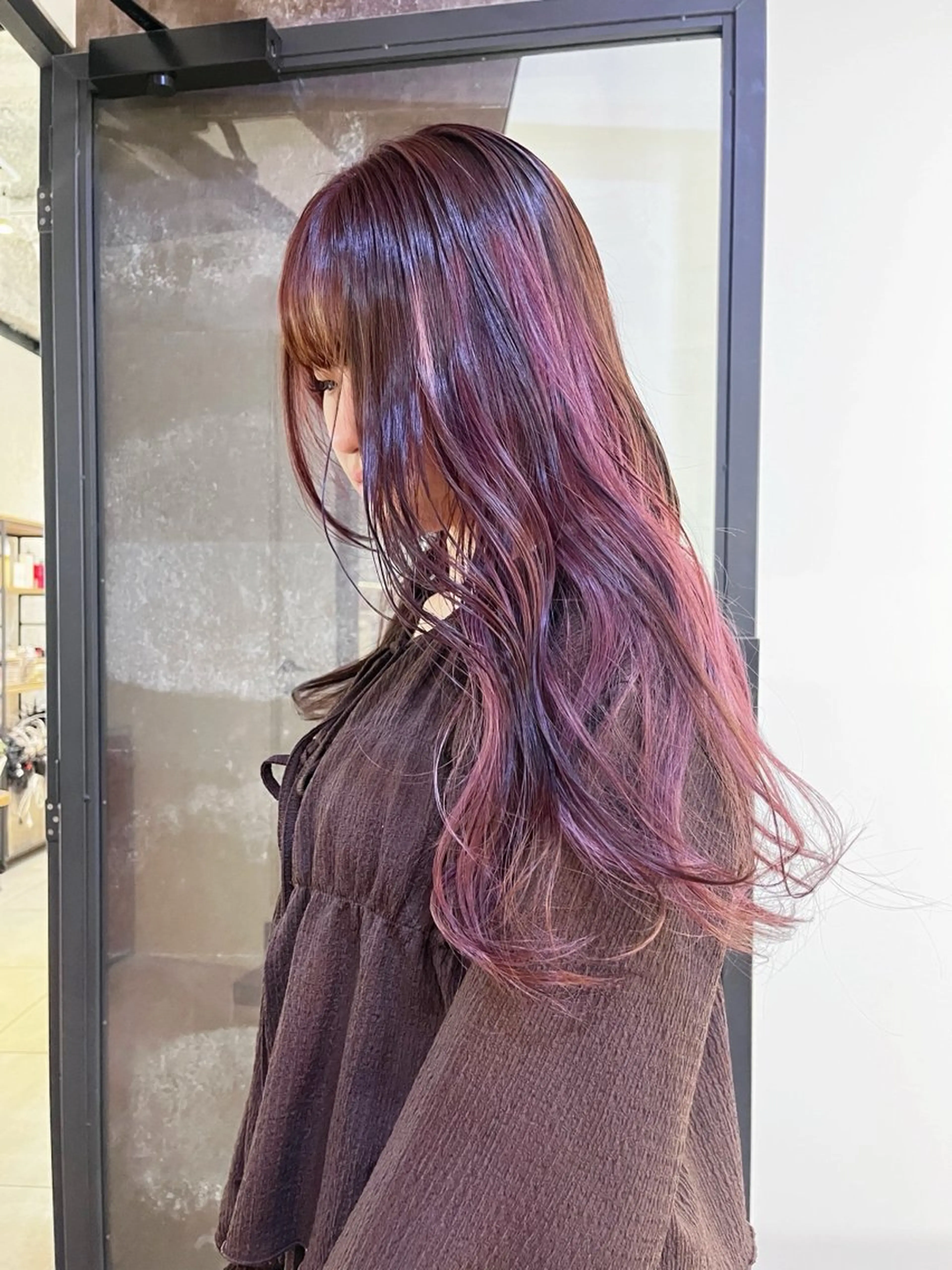 ロング カラー ラベンダーカラー ピンクカラー ピンクラベンダー ヘアカラー 友輝 /札幌美容師のヘアスタイル