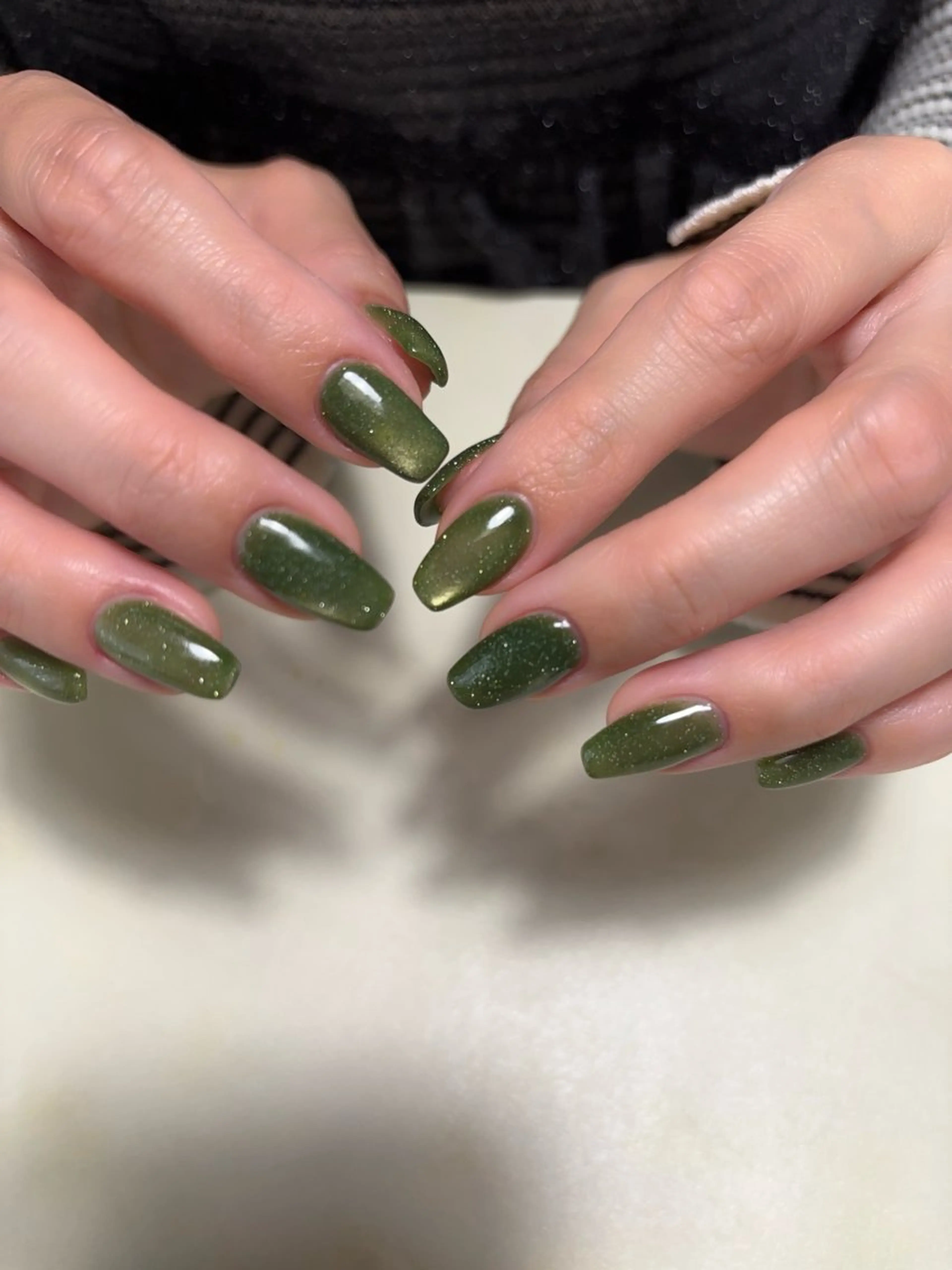 ネイル フラッシュネイル グリーン ハンドネイル nail salon runoのネイルデザイン