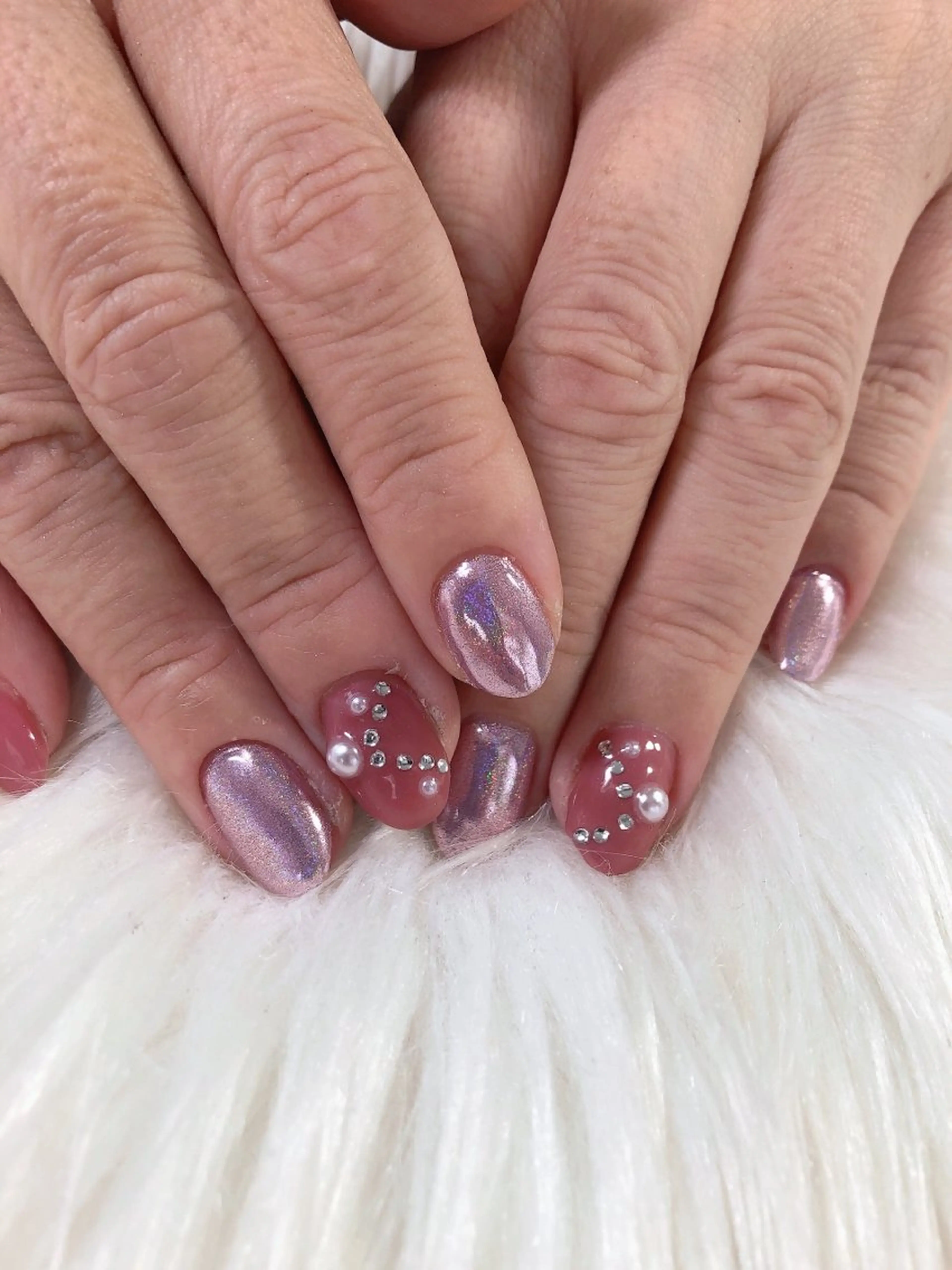 ネイル ストーンネイル ハンドネイル フットネイル miwa ミワのネイルデザイン