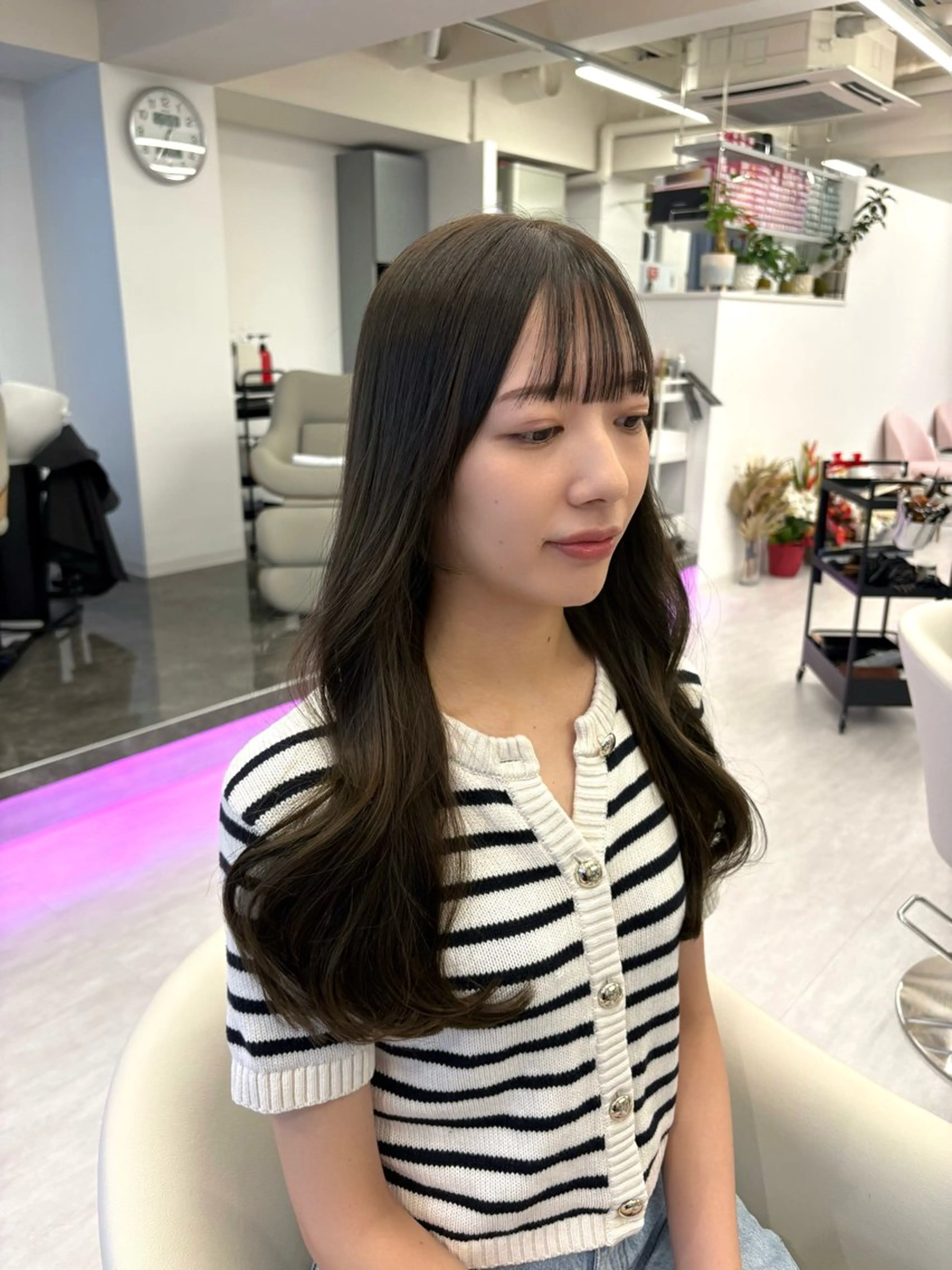 ロング カラー カット ヘアカラー 透明感カラー/大阪 Rieのヘアスタイル